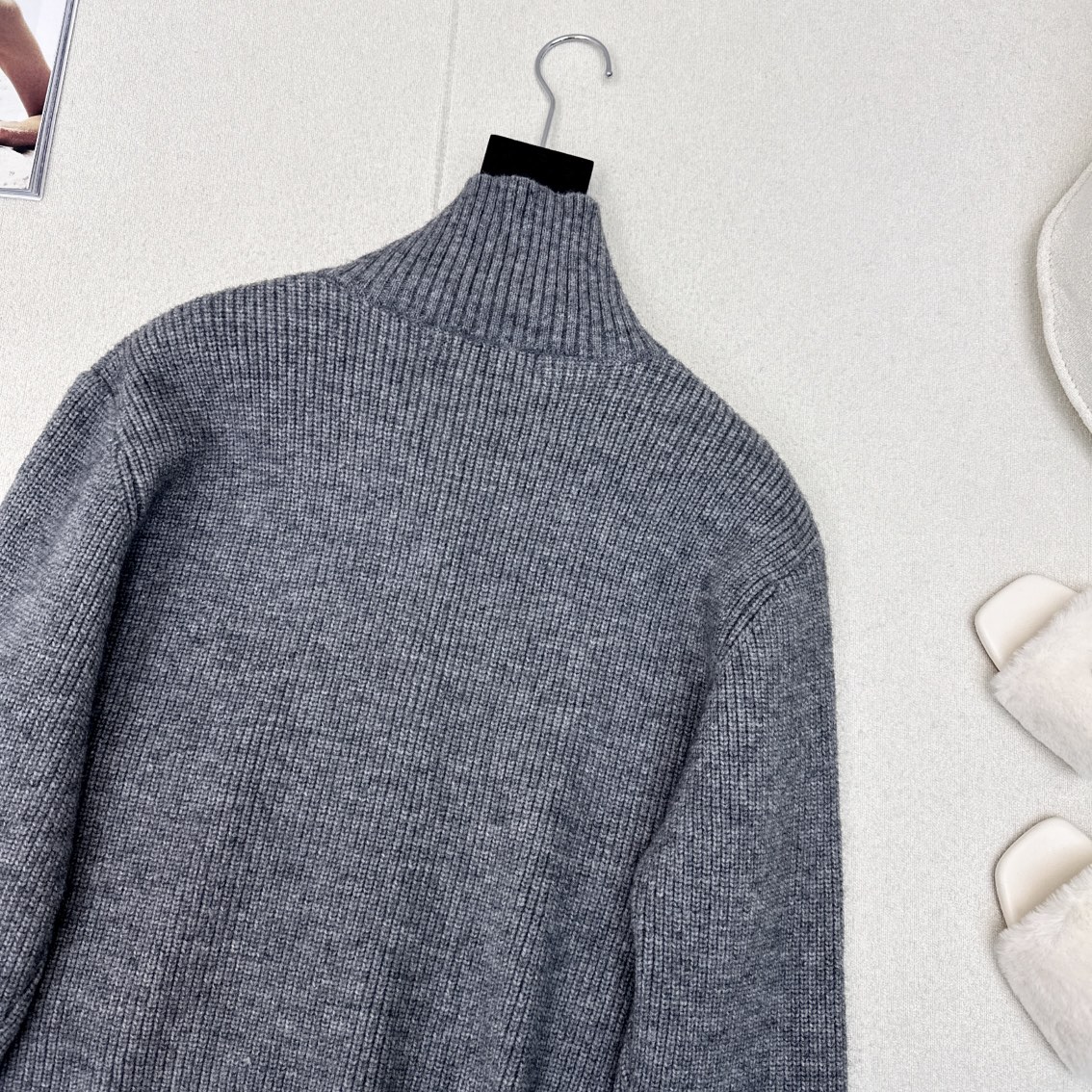 Stylish Single-Size Metal Button Dress for Autumn/Winter: Warm, Lazy, Soft, Unresistible. - 图片 9