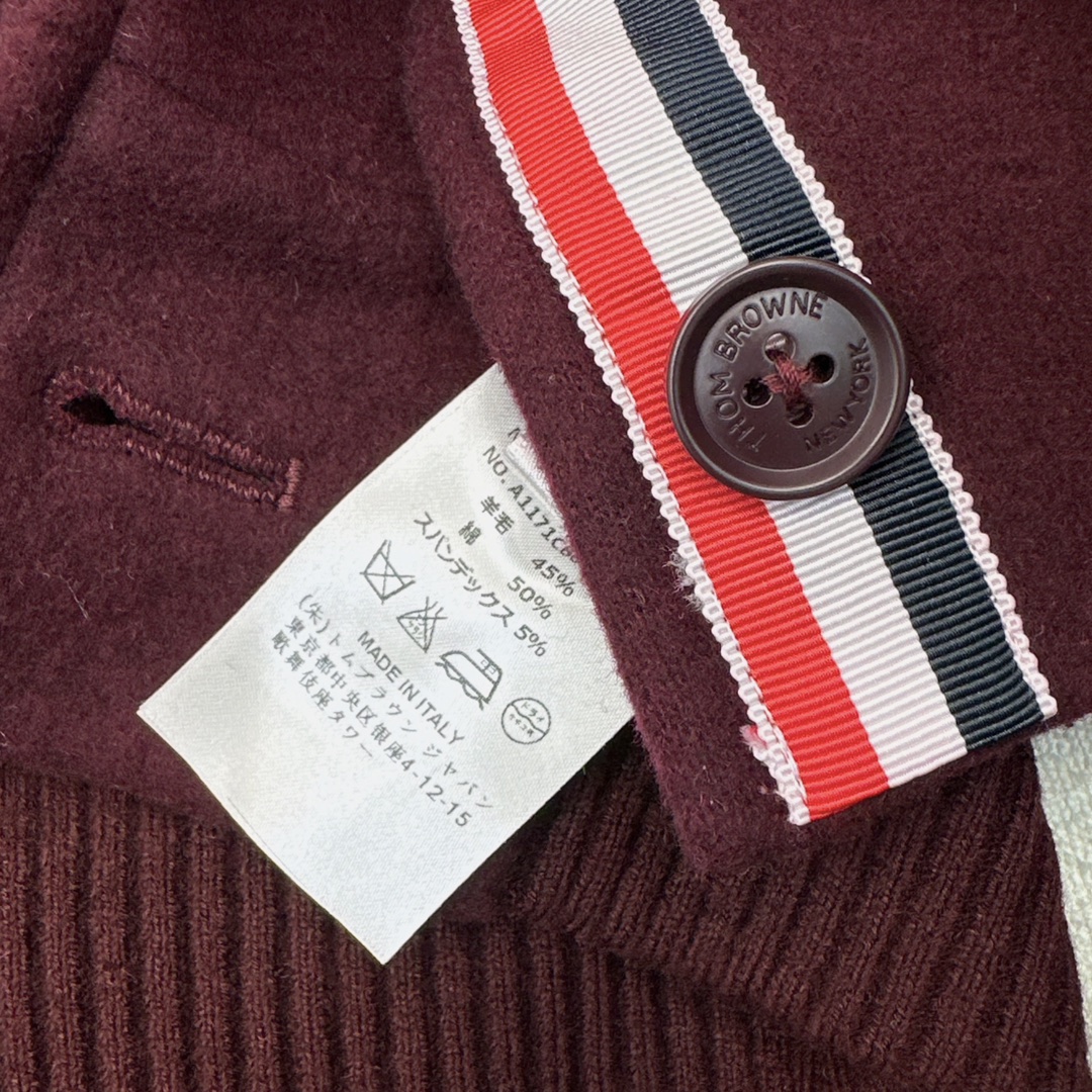 特价🉐️❗️现货齐码❗️不退不换❗️爆单款推荐 TB ————最新款经典撞色织带拼接毛呢棒球服 🩶随性又