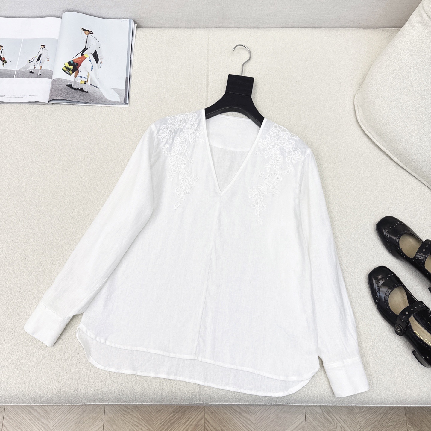 特价🉐️ ❗️现货齐码❗️不退不换❗️高级老钱风 Bc 25Ss————春夏最新款重磅刺绣盘花工艺亚麻上