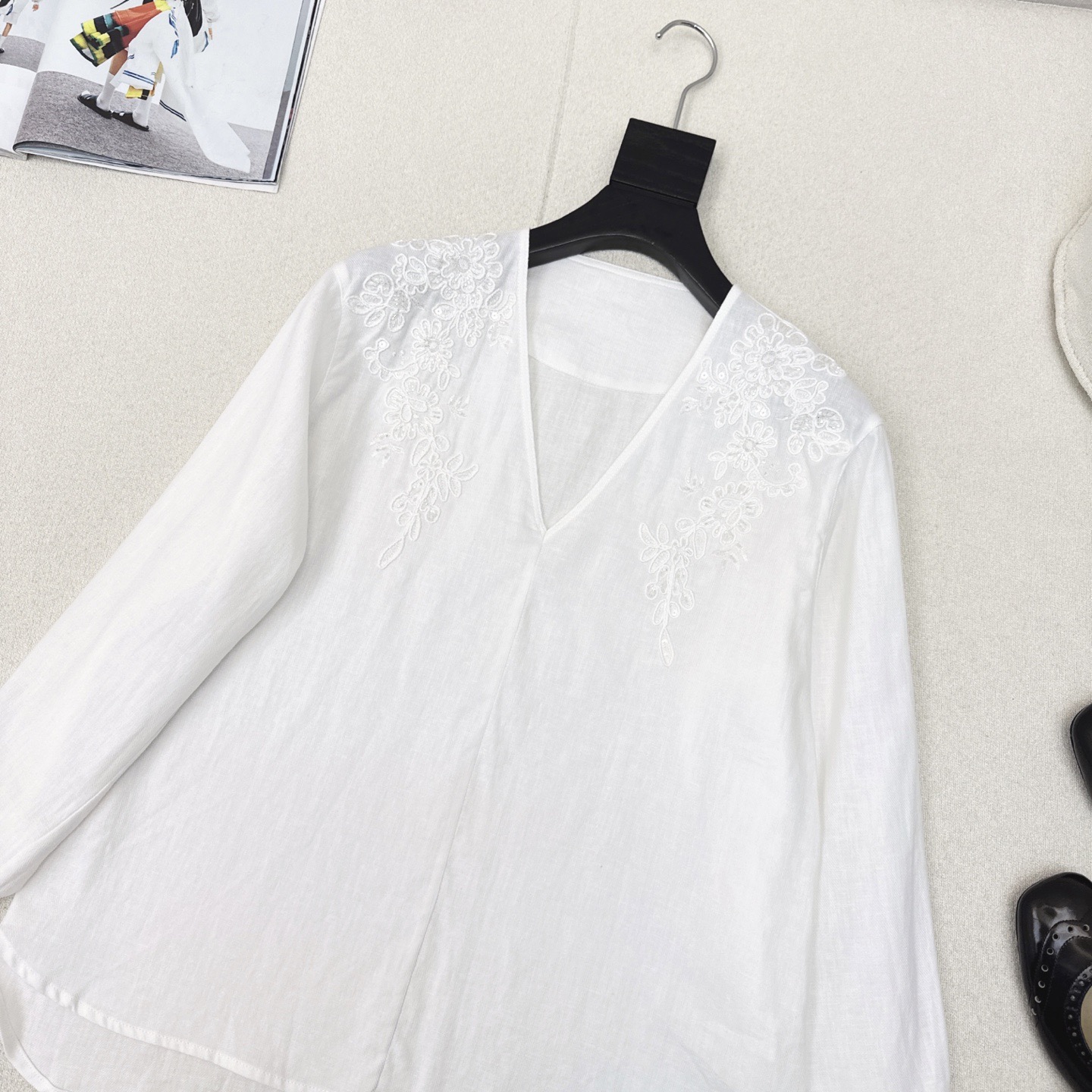 特价🉐️ ❗️现货齐码❗️不退不换❗️高级老钱风 Bc 25Ss————春夏最新款重磅刺绣盘花工艺亚麻上