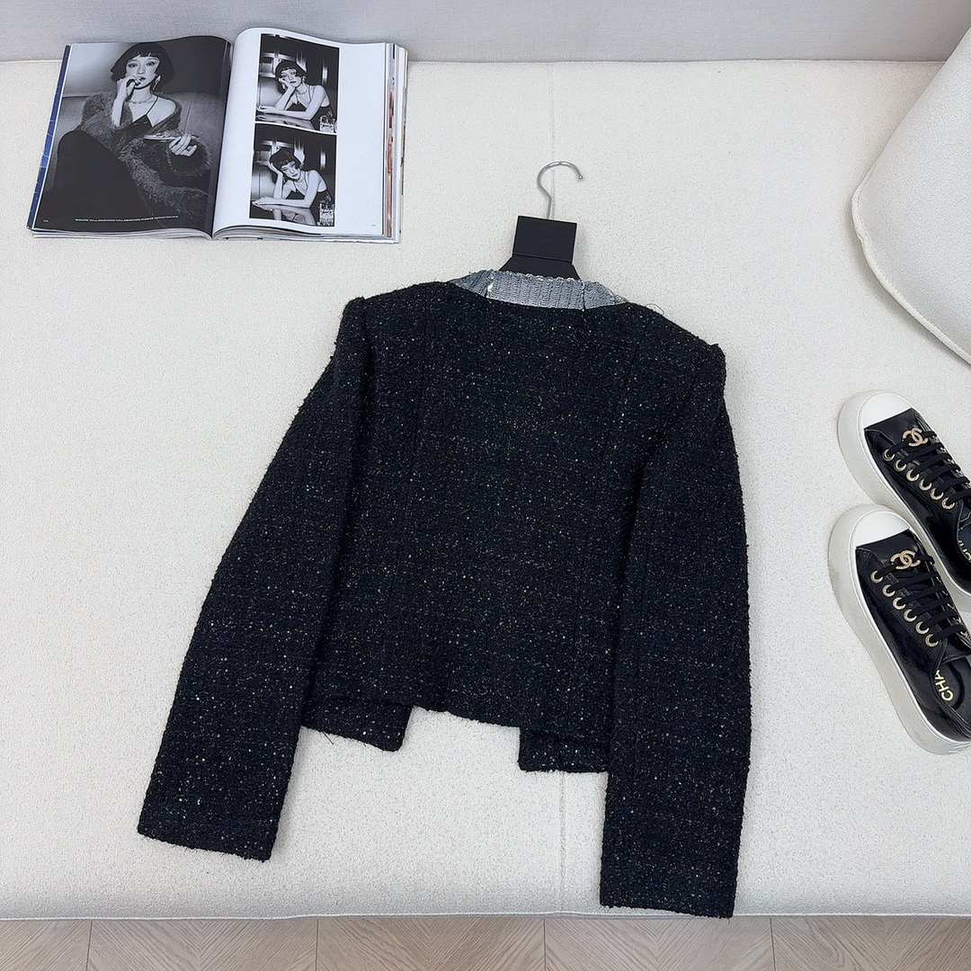 VLTN Tweed Jacket Women's Sequin Embroidery Cropped Coat 10 i1754843392726 7920 0 8
