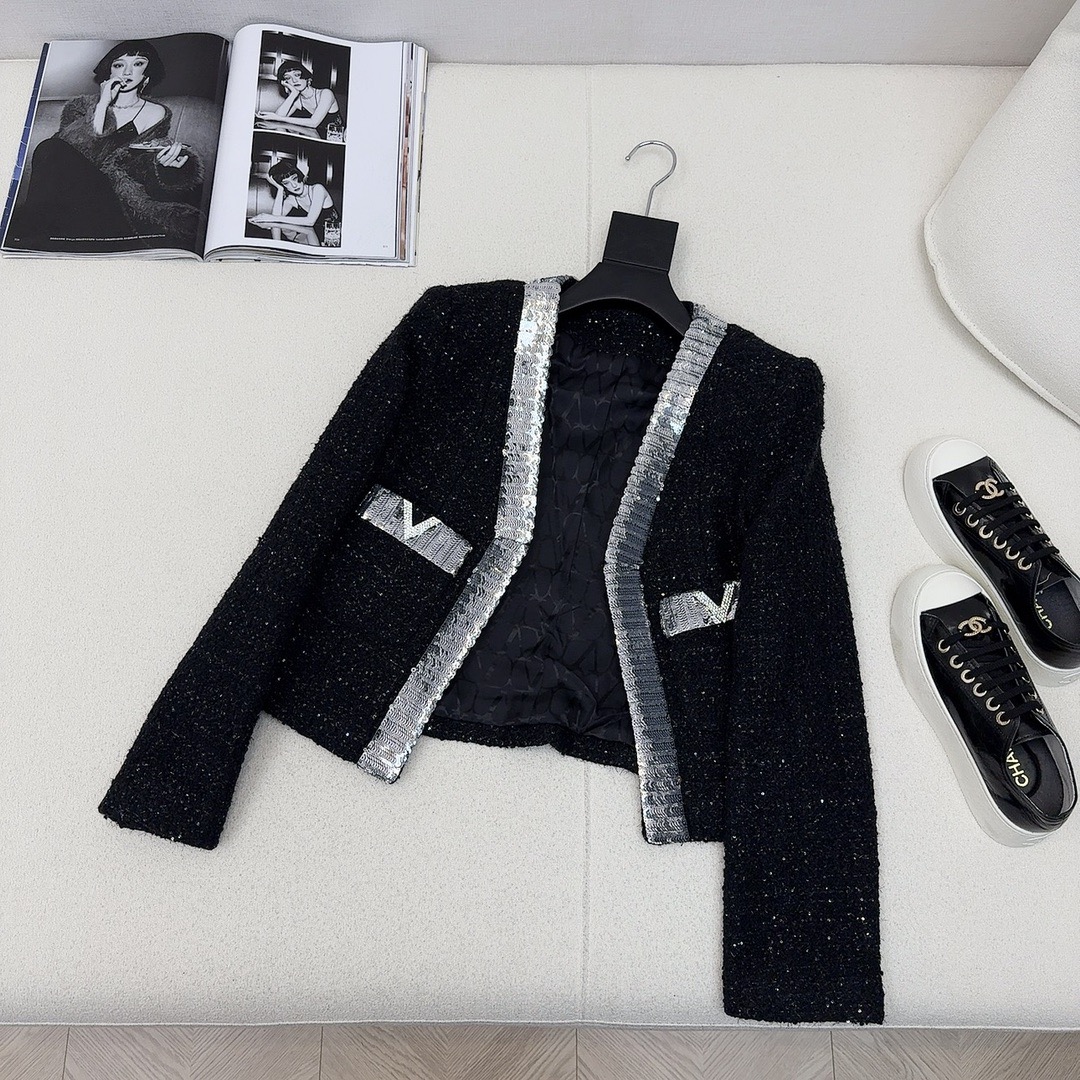 VLTN Tweed Jacket Women's Sequin Embroidery Cropped Coat 7 i1754843392727 4319 0 5