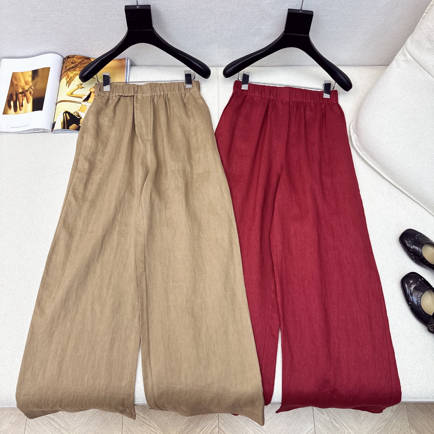 特价🉐️❗️红色SM❗️不退不换❗️老钱风高阶通勤 实穿性超高 LP Ss————早秋最新棉麻一系列 ❤