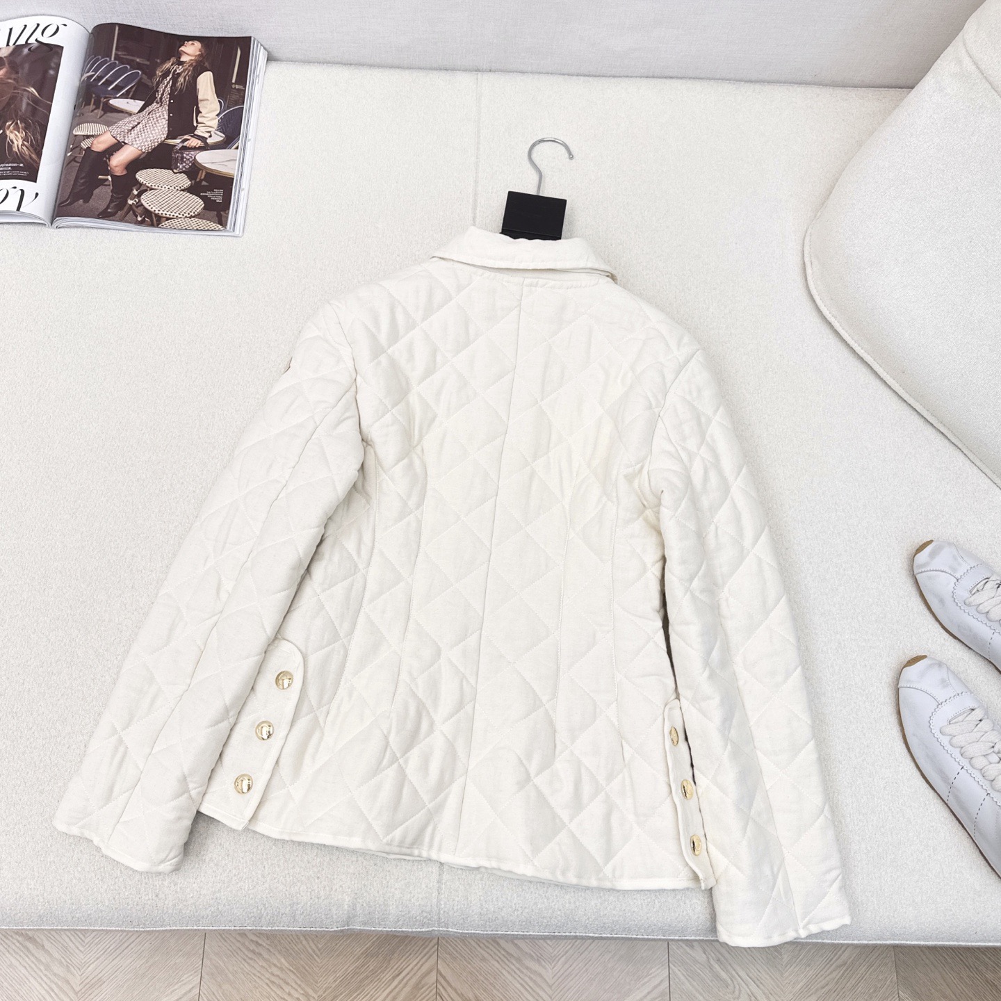 爆单款推荐 Mc 25Ss————秋冬最新款菱形绗缝夹棉修身棉服小外套🤎气质翻领双口袋修身设计 减龄少女