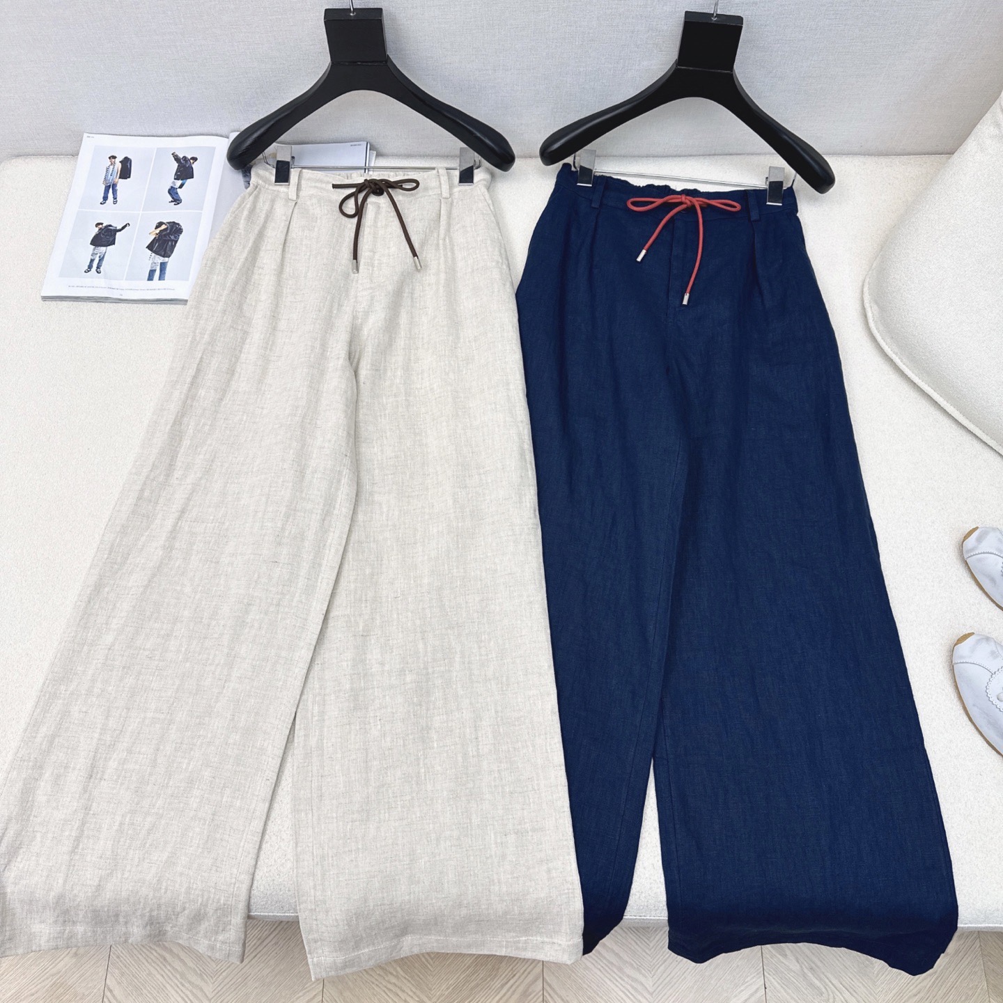 “High-Class Commuter Fashion: RL 25Ss Stylish Shirt and Logo-Embroidered Drawers in Heavy Cotton” - 图片 1