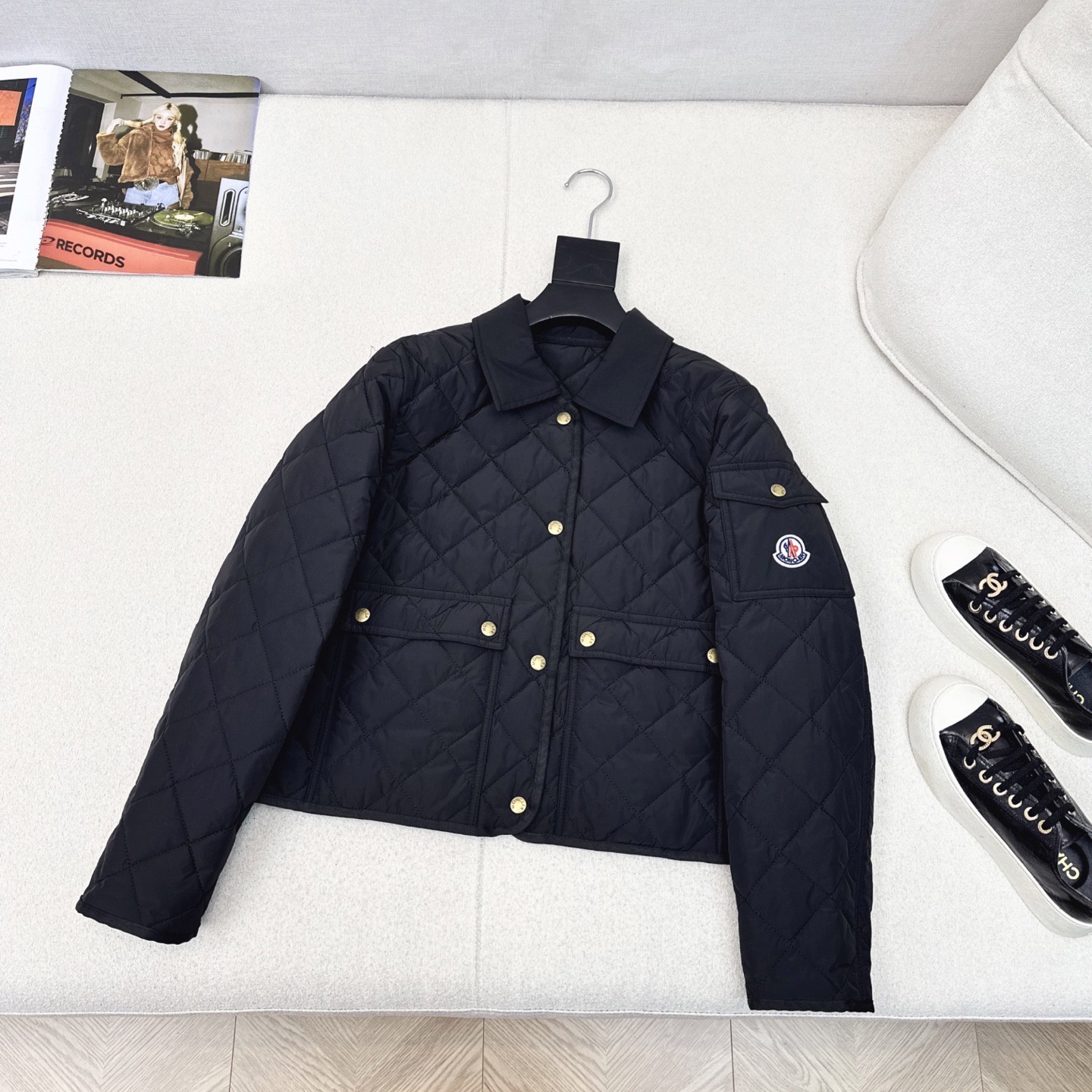 爆单款推荐 Mc 25Ss————秋冬最先款菱形绗缝夹棉短款棉服小外套🤍气质翻领双口袋小短款设计 减龄少