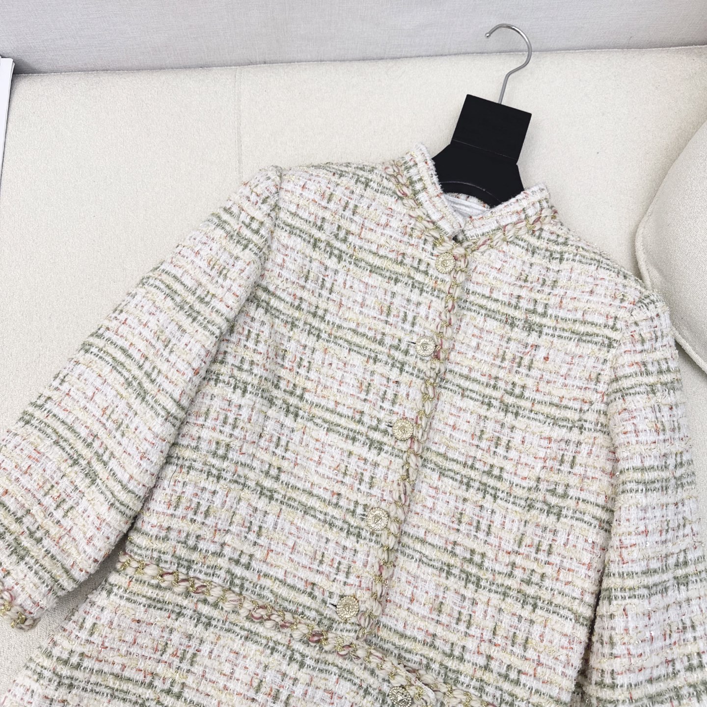 C家 25Ss————秋冬最新款编织马立领连衣裙💛本季最佳必入绝绝子 定制特种纱编织软花呢面料 纯手工交