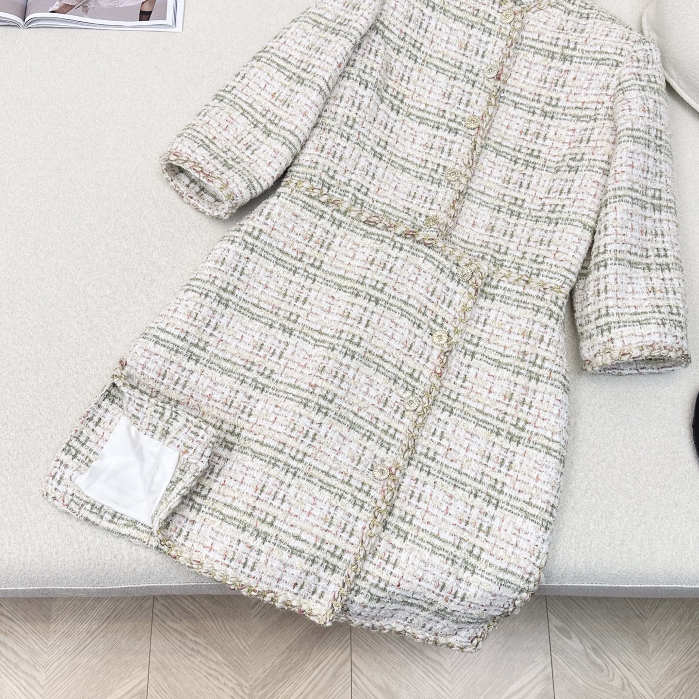 C家 25Ss————秋冬最新款编织马立领连衣裙💛本季最佳必入绝绝子 定制特种纱编织软花呢面料 纯手工交