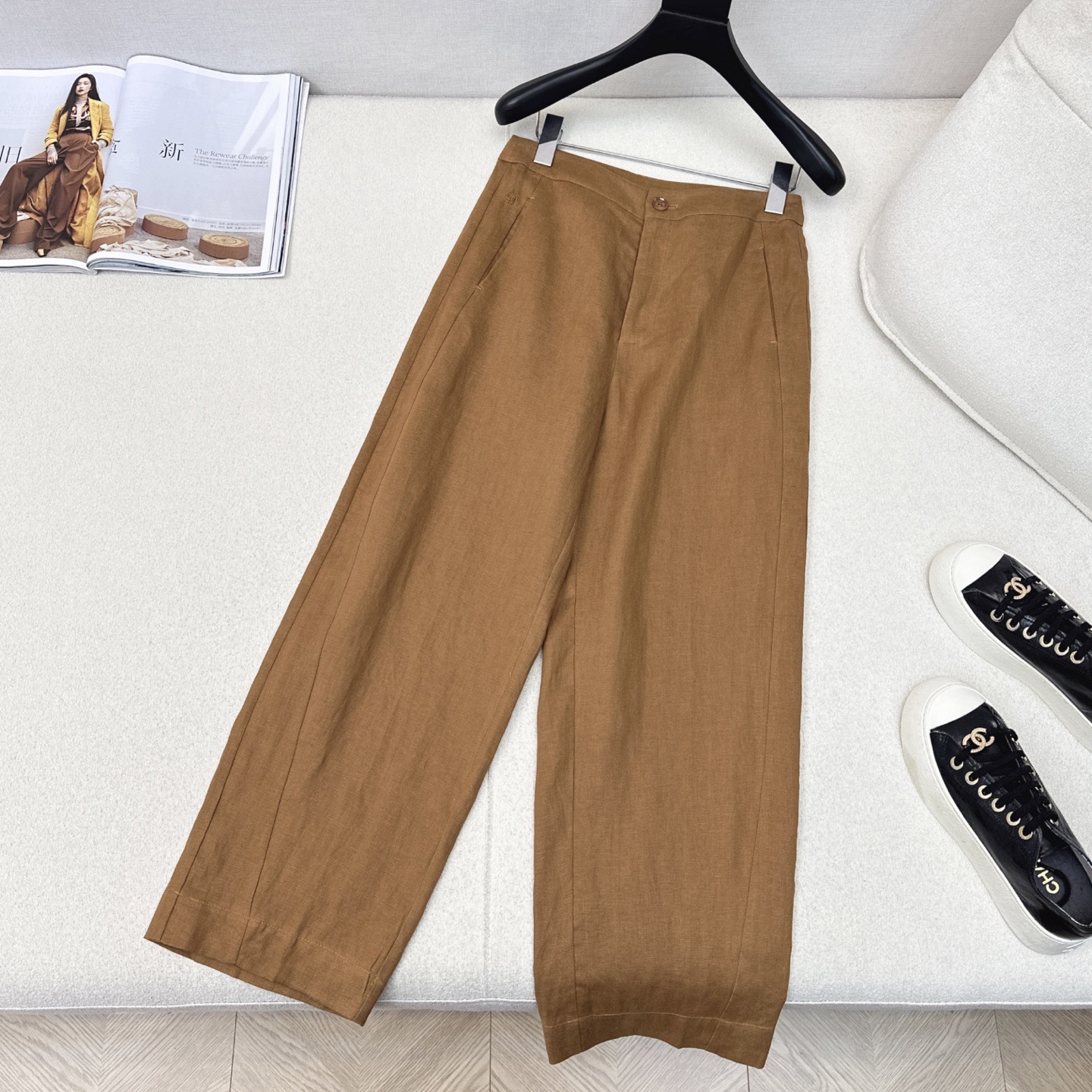 Title: P624 Single-Package Women’s Cotton Cone Long Trousers Summary Summary: P624 introduces high-quality, single-packaged cotton cone long trousers for women, featuring a lazy, high - 图片 5