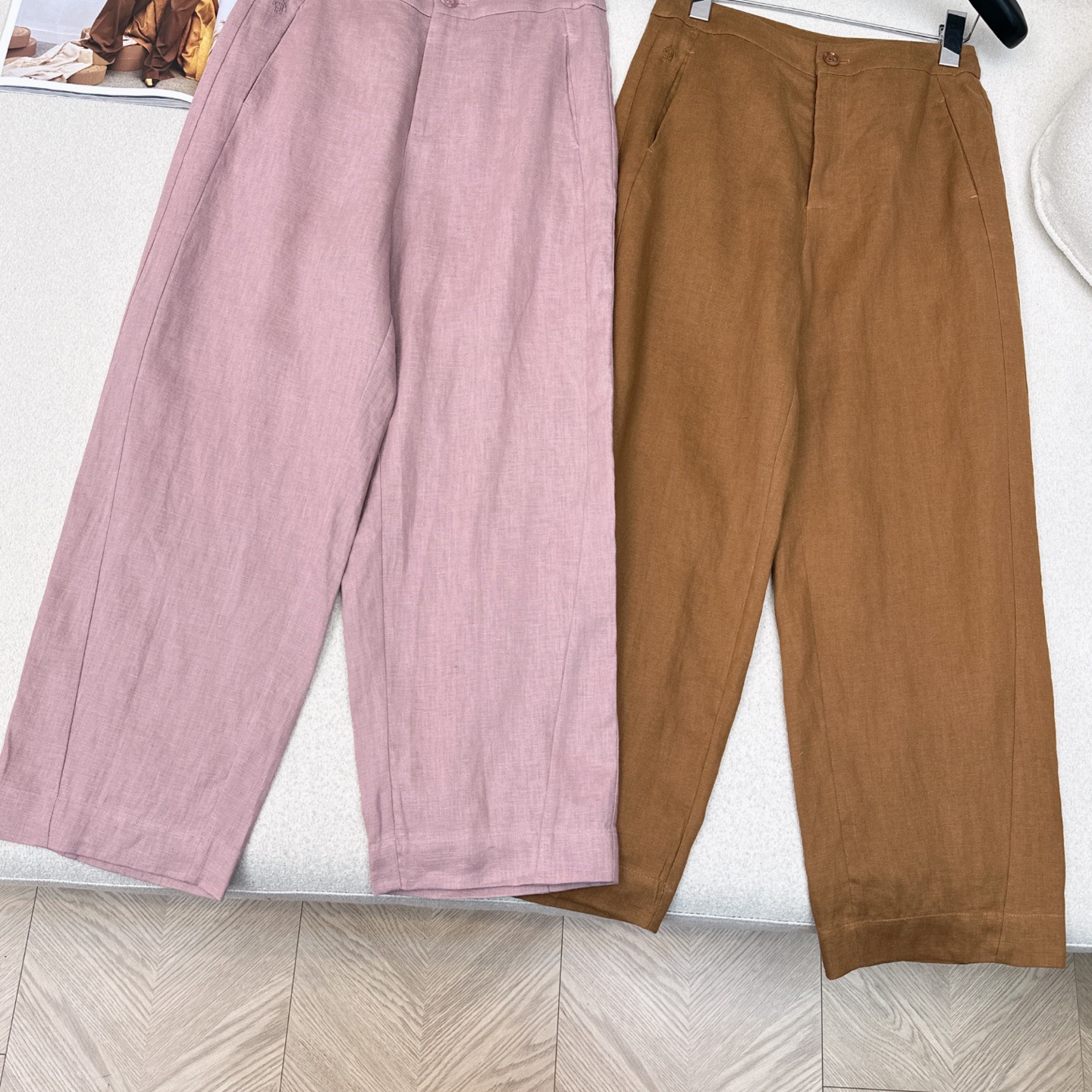 Title: P624 Single-Package Women’s Cotton Cone Long Trousers Summary Summary: P624 introduces high-quality, single-packaged cotton cone long trousers for women, featuring a lazy, high - 图片 4