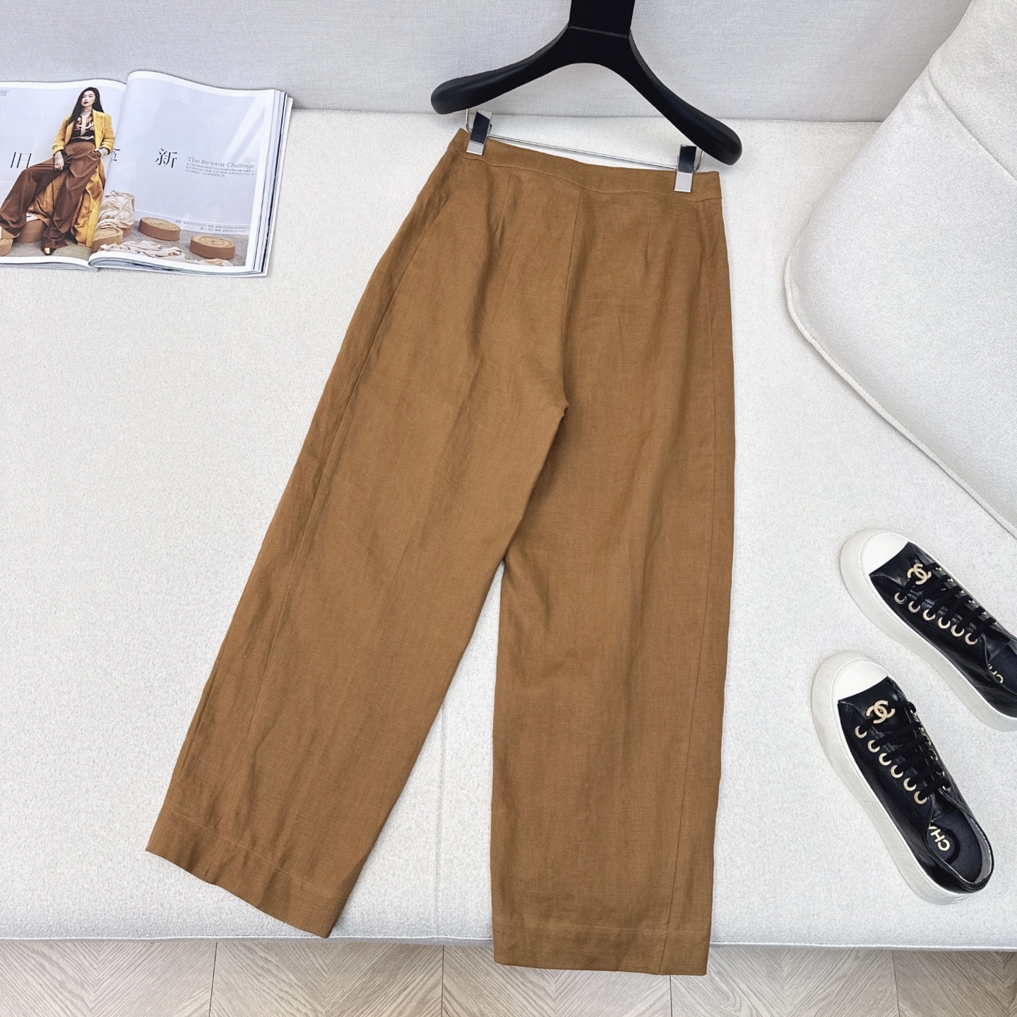 Title: P624 Single-Package Women’s Cotton Cone Long Trousers Summary Summary: P624 introduces high-quality, single-packaged cotton cone long trousers for women, featuring a lazy, high - 图片 6