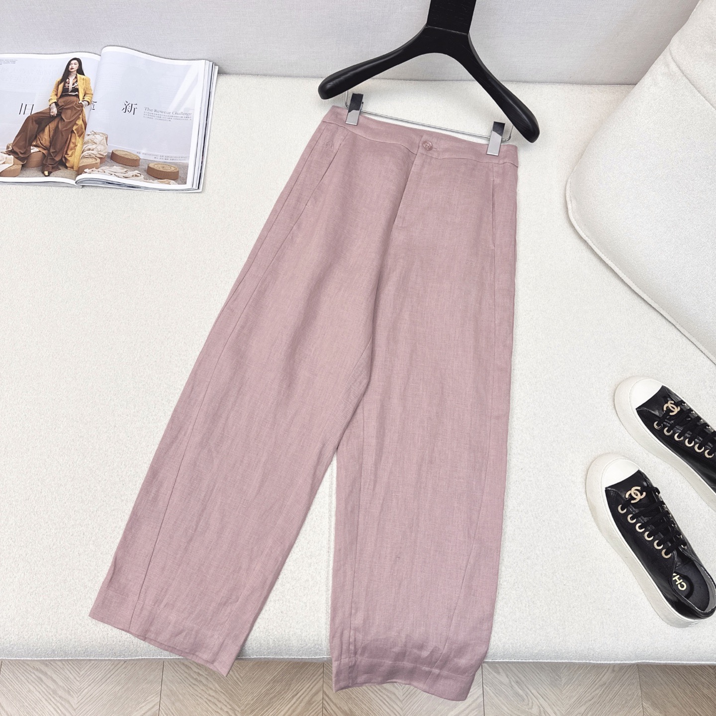 Title: P624 Single-Package Women’s Cotton Cone Long Trousers Summary Summary: P624 introduces high-quality, single-packaged cotton cone long trousers for women, featuring a lazy, high - 图片 7