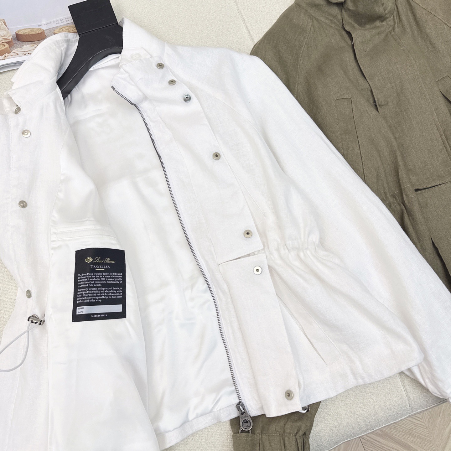 特价🉐️ ❗️现货齐码❗️不退不换❗️松弛老钱风穿搭 lp🆕 25Ss——早秋最新款高级灰抽绳收腰外套🤍