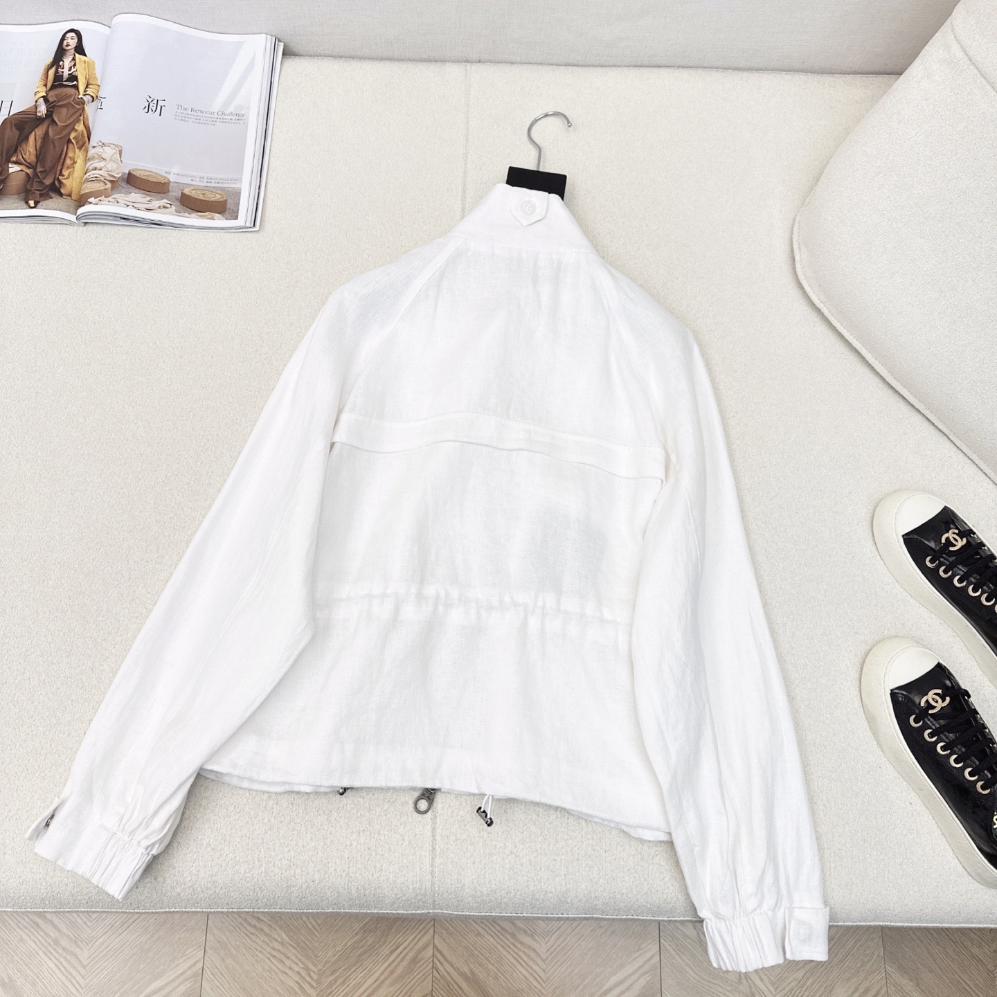 特价🉐️ ❗️现货齐码❗️不退不换❗️松弛老钱风穿搭 lp🆕 25Ss——早秋最新款高级灰抽绳收腰外套🤍