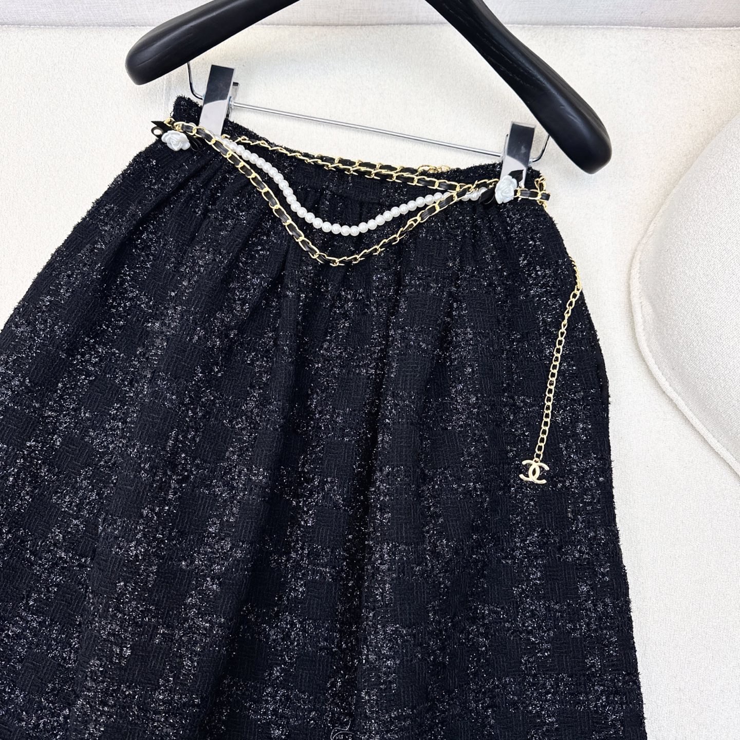 特价🉐️ ❗️现货齐码❗️不退不换❗️只有半裙❗️独家款 C家 25Ss————春夏最新款亮片编织套装🖤