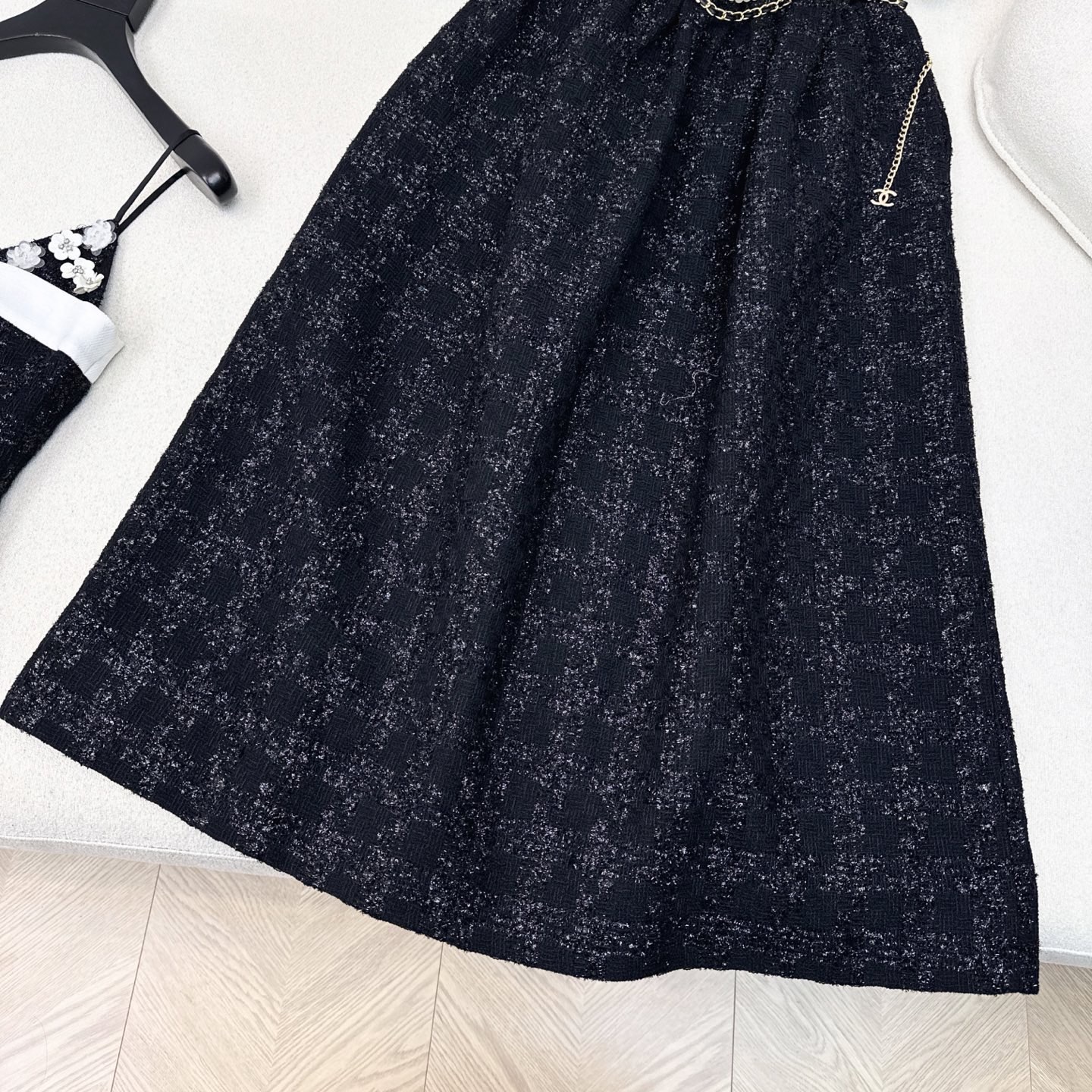 特价🉐️ ❗️现货齐码❗️不退不换❗️只有半裙❗️独家款 C家 25Ss————春夏最新款亮片编织套装🖤