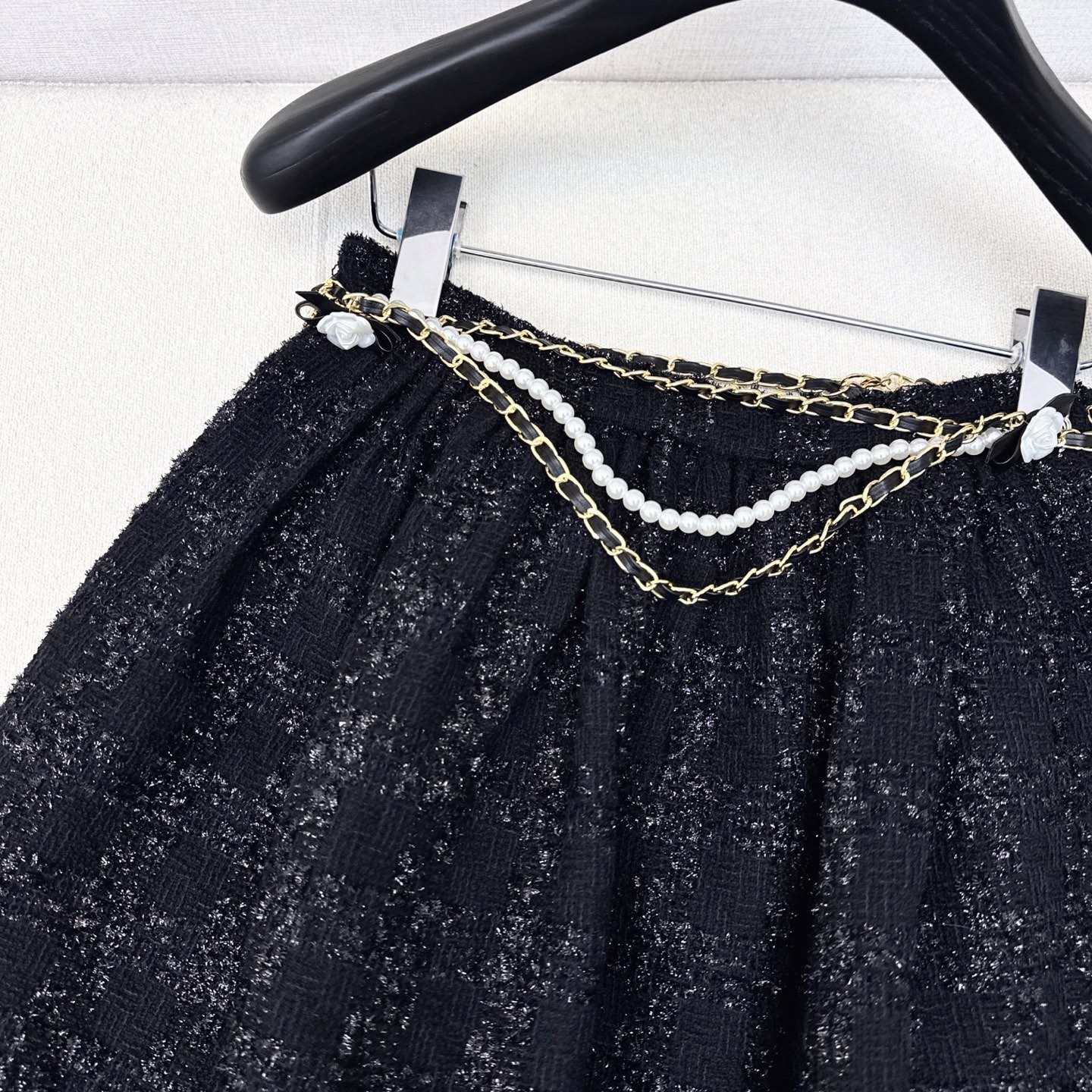 特价🉐️ ❗️现货齐码❗️不退不换❗️只有半裙❗️独家款 C家 25Ss————春夏最新款亮片编织套装🖤