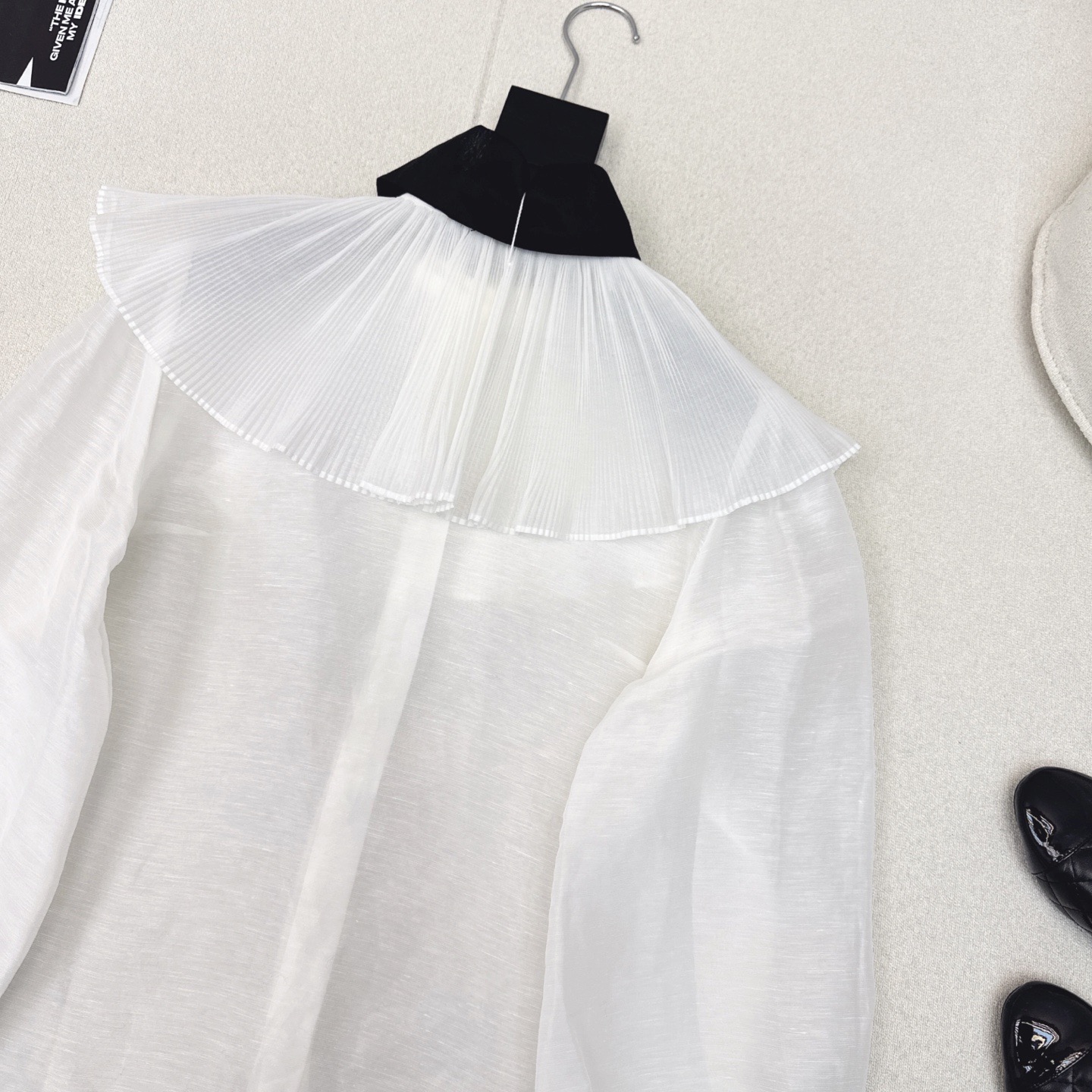 Elegant Linen Cape Shirt with Contrast Tie - Resort Style Blouse 9 i1755276554988 8111 0 7