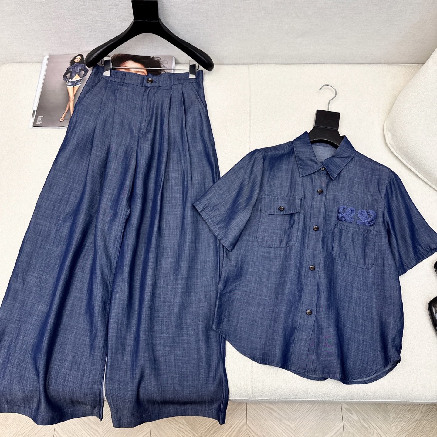 特价🉐️一套❗️现货齐码❗️不退不换❗️人手必备百搭套装 Loe 25Ss————春夏最新款休闲天丝牛仔