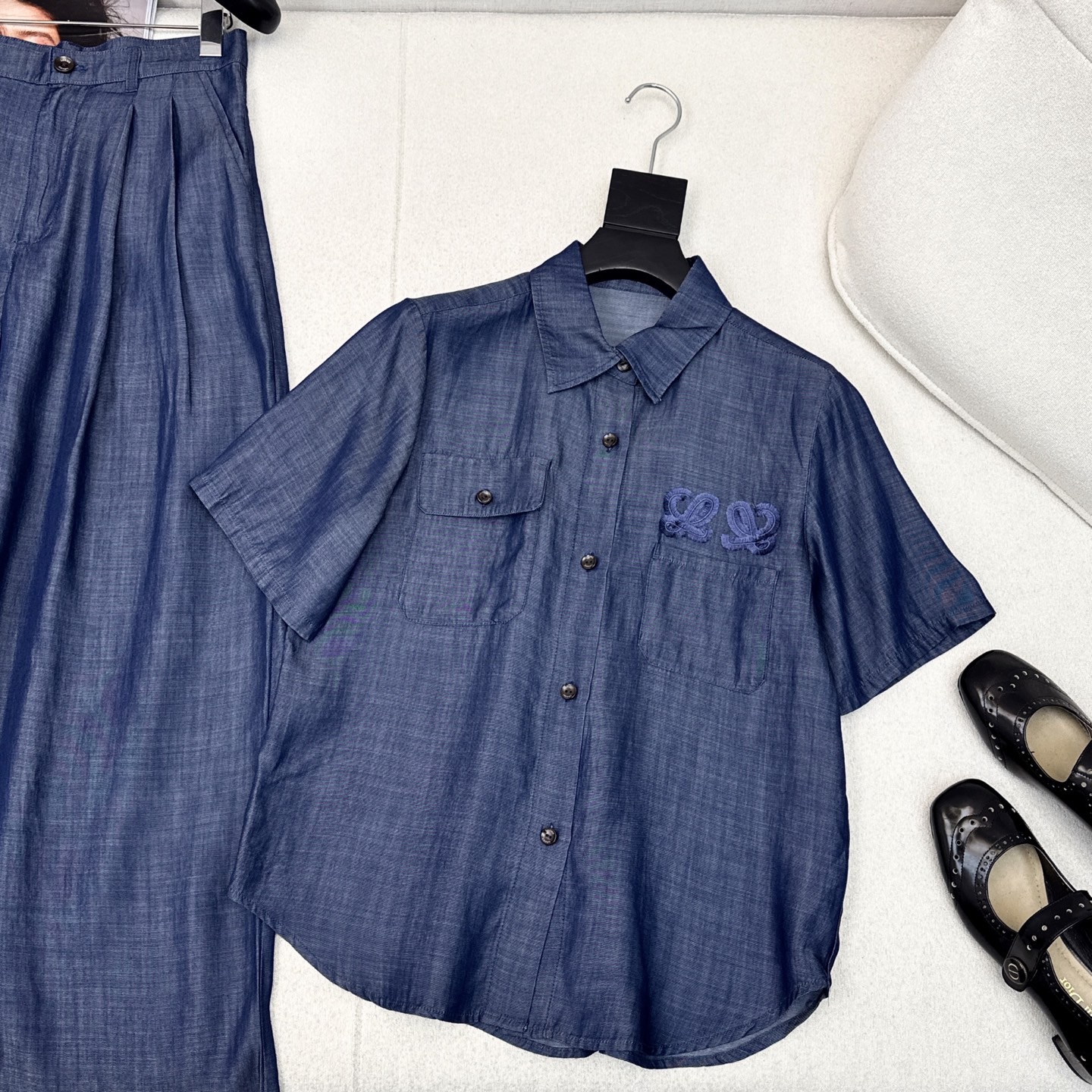 特价🉐️一套❗️现货齐码❗️不退不换❗️人手必备百搭套装 Loe 25Ss————春夏最新款休闲天丝牛仔