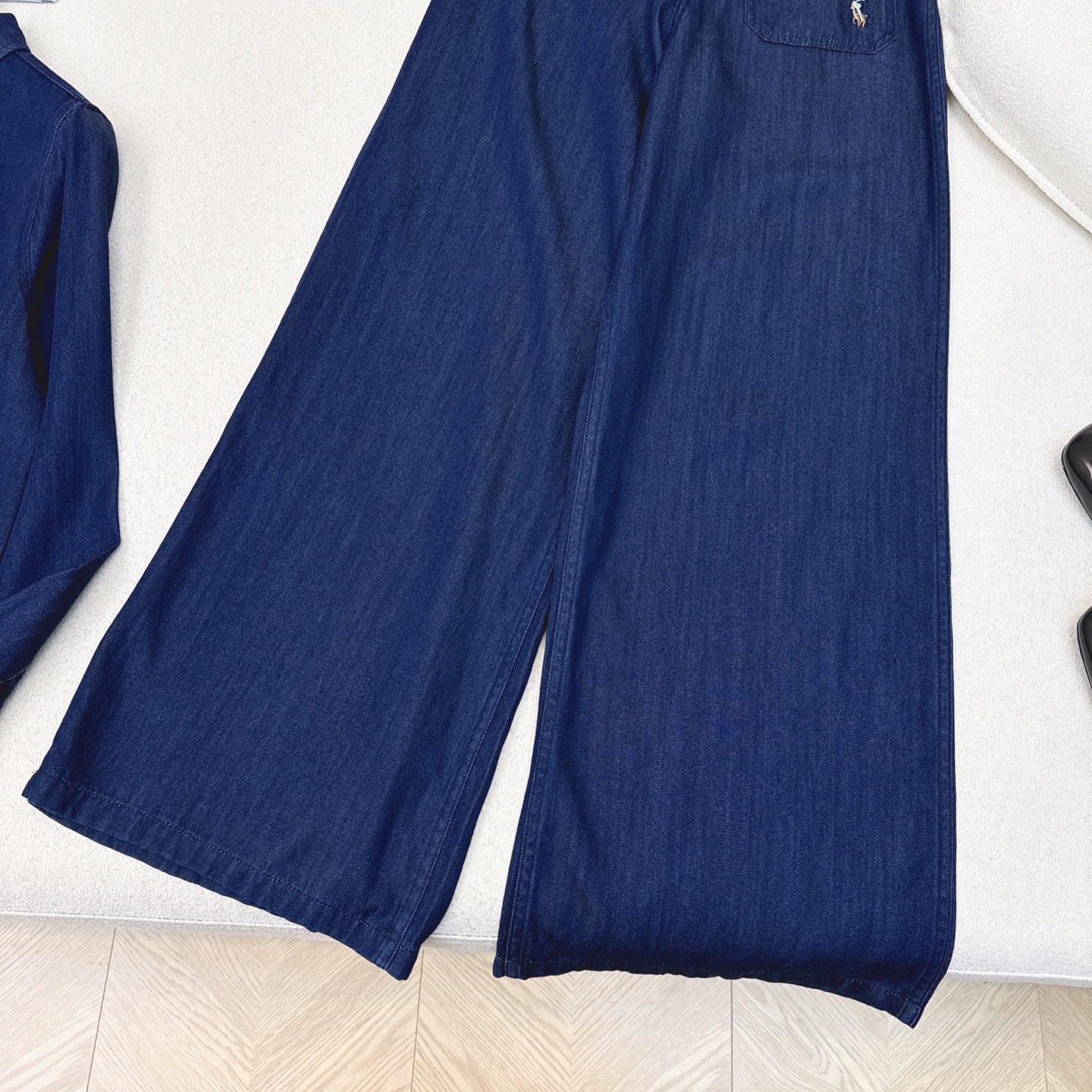“Latest Classic Logo Embroidery Suit for Early Autumn: RL 25Ss Scab Dress + Barrel Pants” - 图片 6