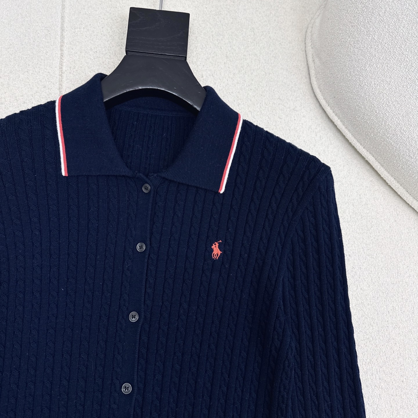 腔调感老钱风 RL 25Ss————秋冬最新款减龄小马刺绣Polo套装🤍翻领针织衫+mini半裙 减龄修