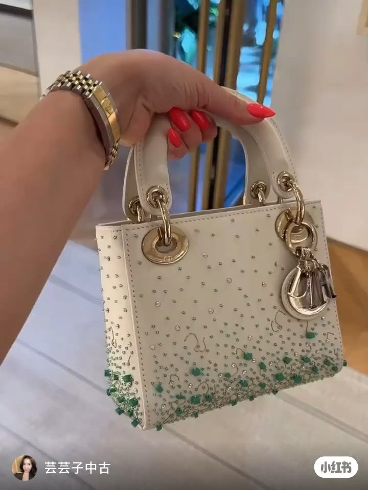 ❤️Nuevo modelo, tres paneles con bordado de cuentas verde menta, video de la tienda