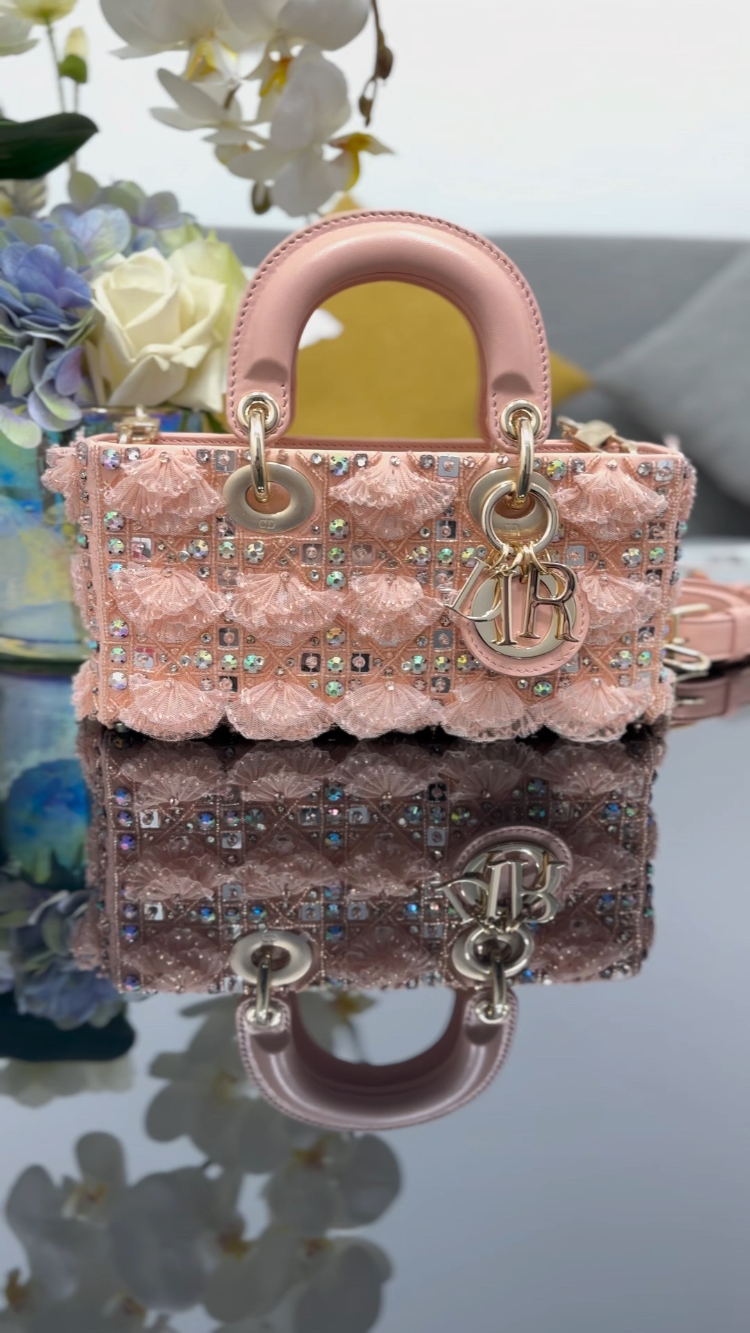 ❤D-Joy pequeño bordado encaje cuentas rosa, edición limitada