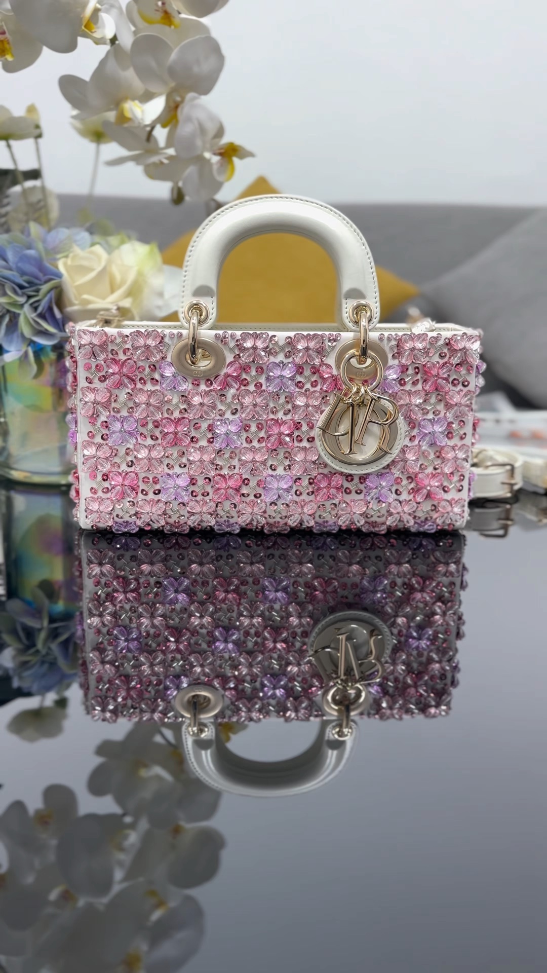 ❤️Nuevo estilo joy 26cm con bordado de flores y cuentas rosas, preventa limitada
