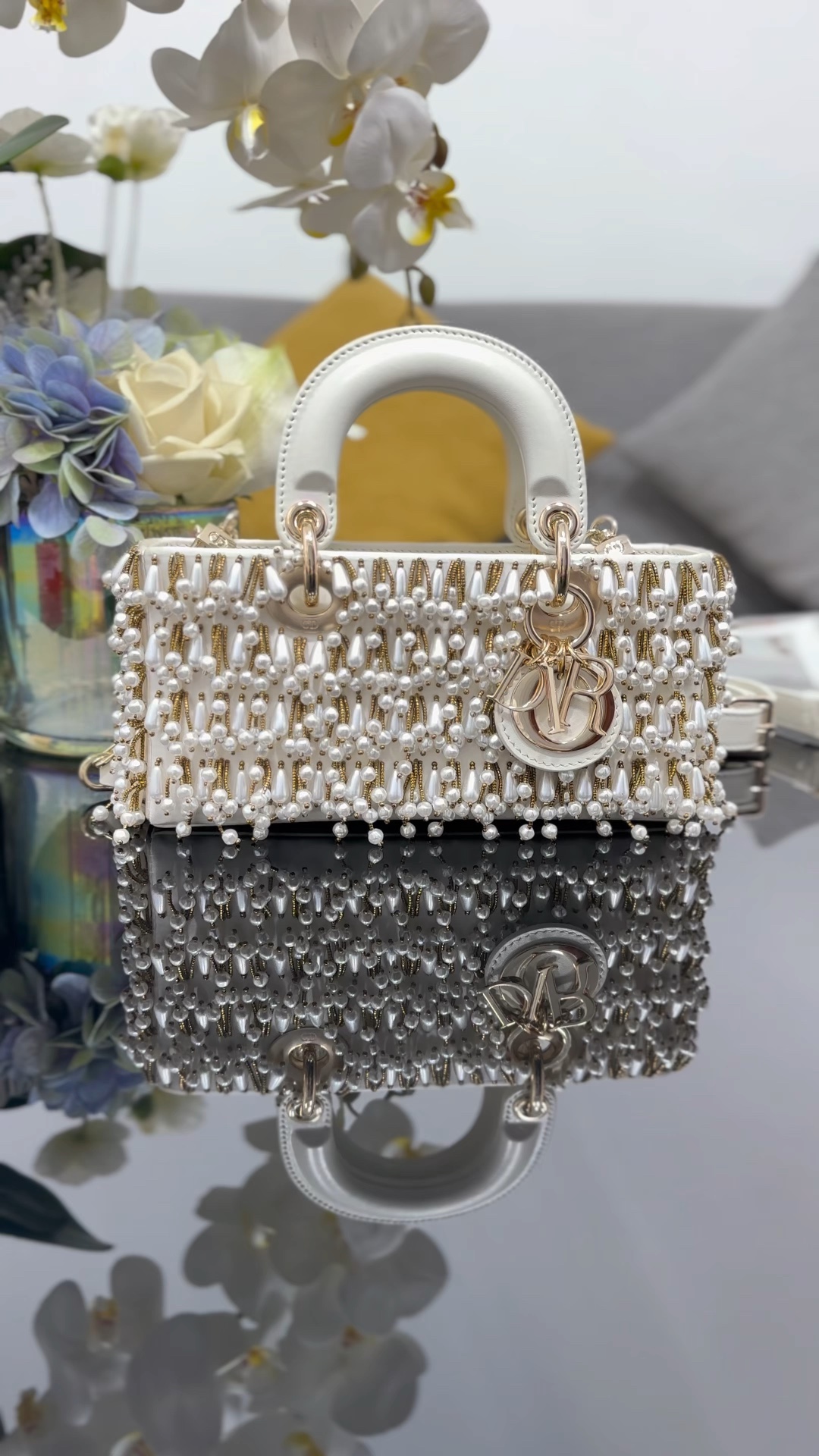 ❤️Nuevo modelo, joy22 cuentas de pera blancas bordadas de tamaño pequeño, lista para la venta