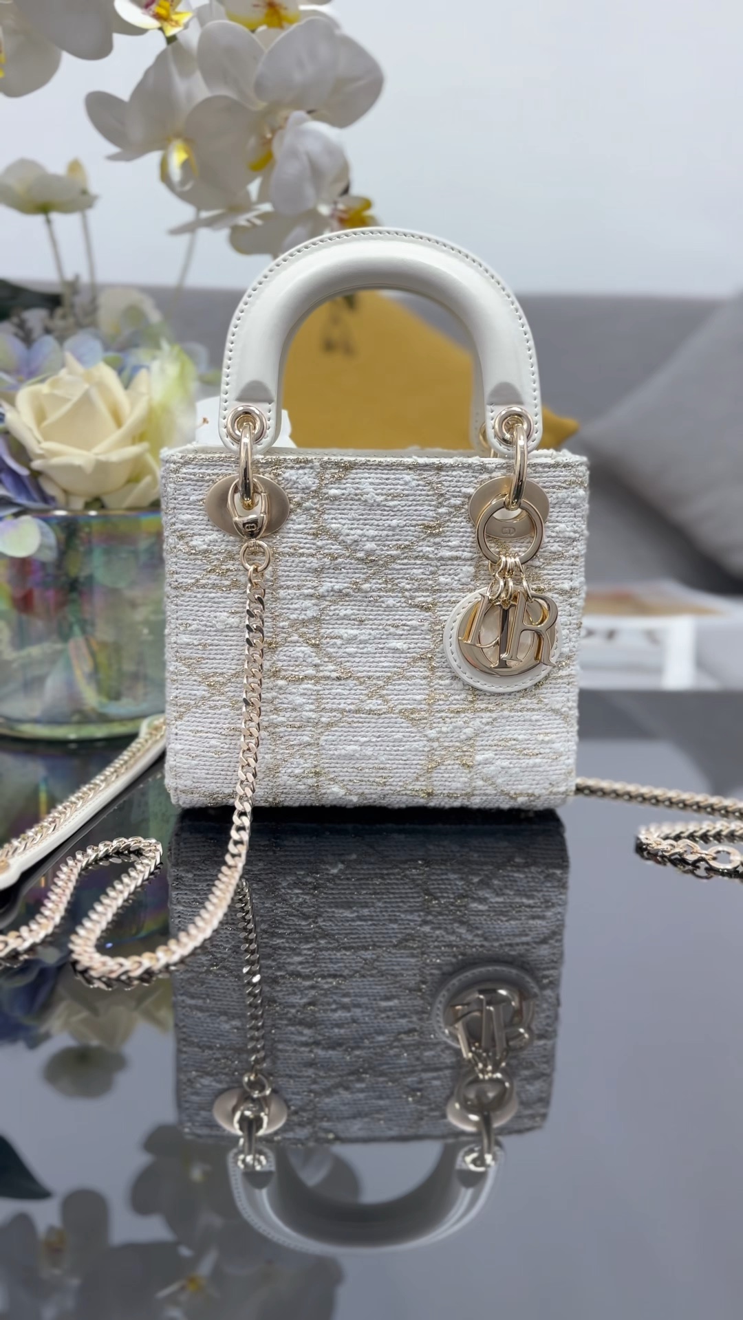 ❤️Nuevo estilo, tweed blanco de tres cuadros, listo para la venta.