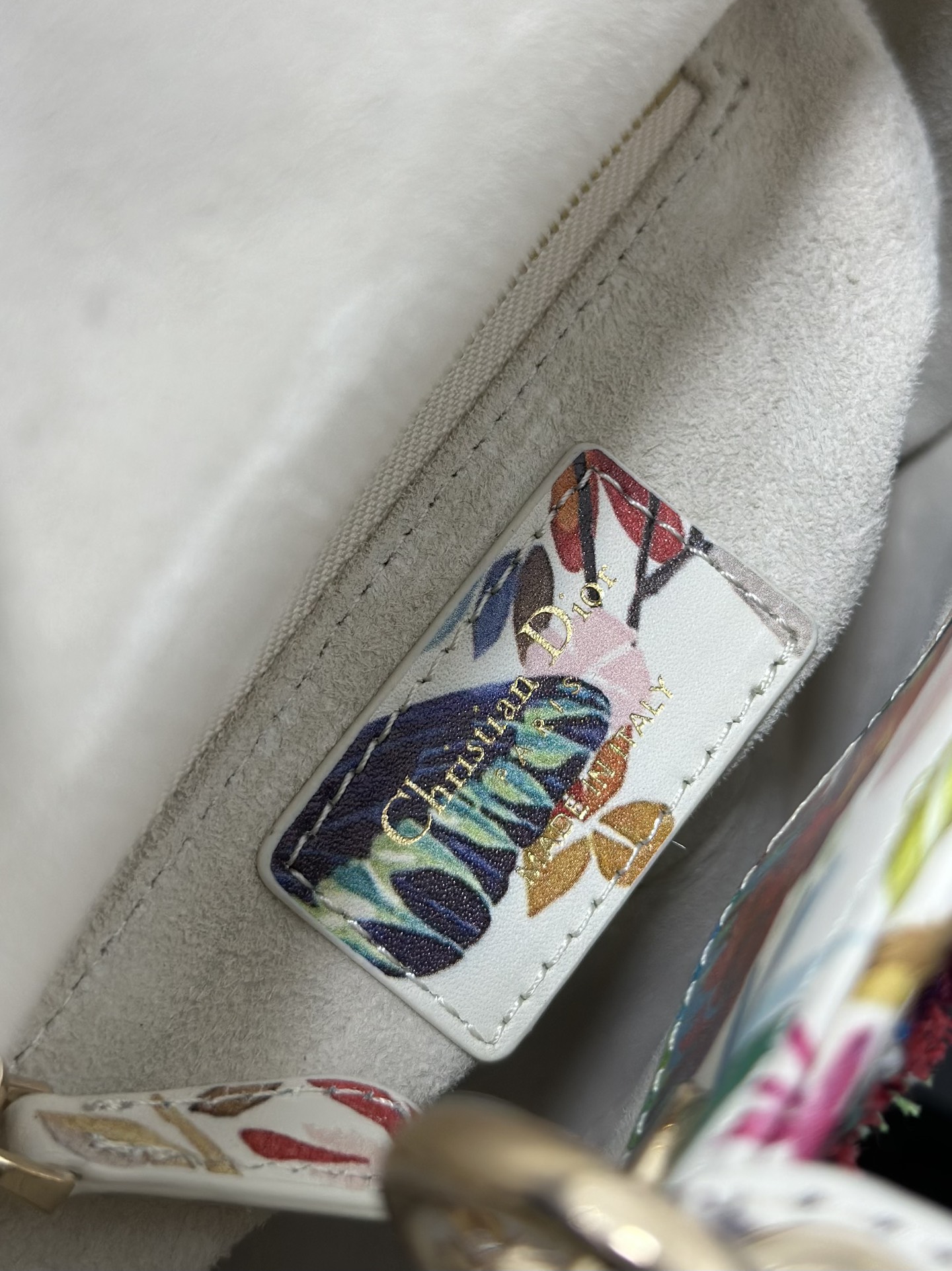 Lady Dior Mini Bag Parrot Beaded Embroidery Nude Calfskin with Chain 10 i1752251578 9117 7