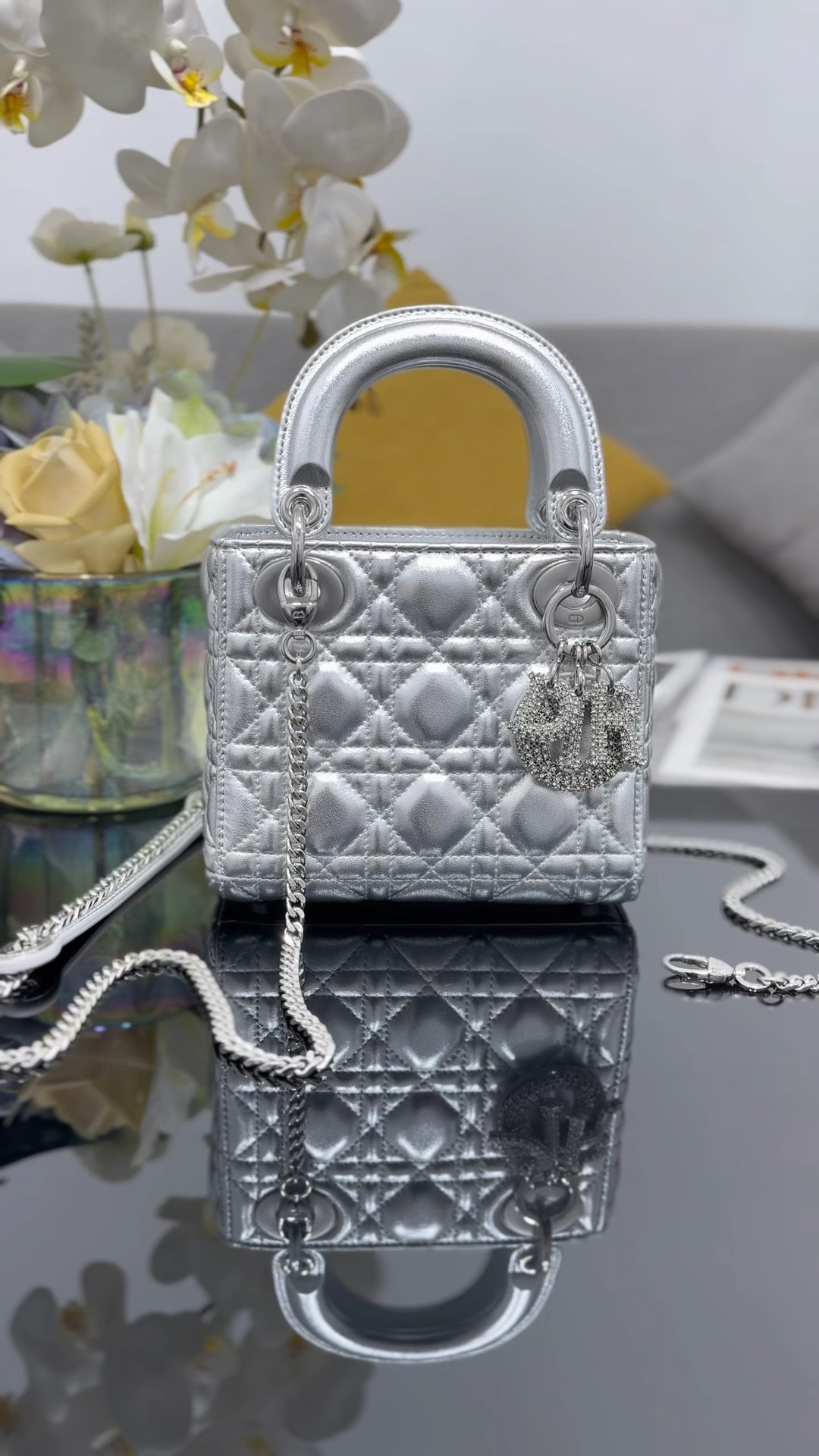 ❤️Nuevo estilo, oveja plateada con hebilla de cristal de tres marcos, venta limitada