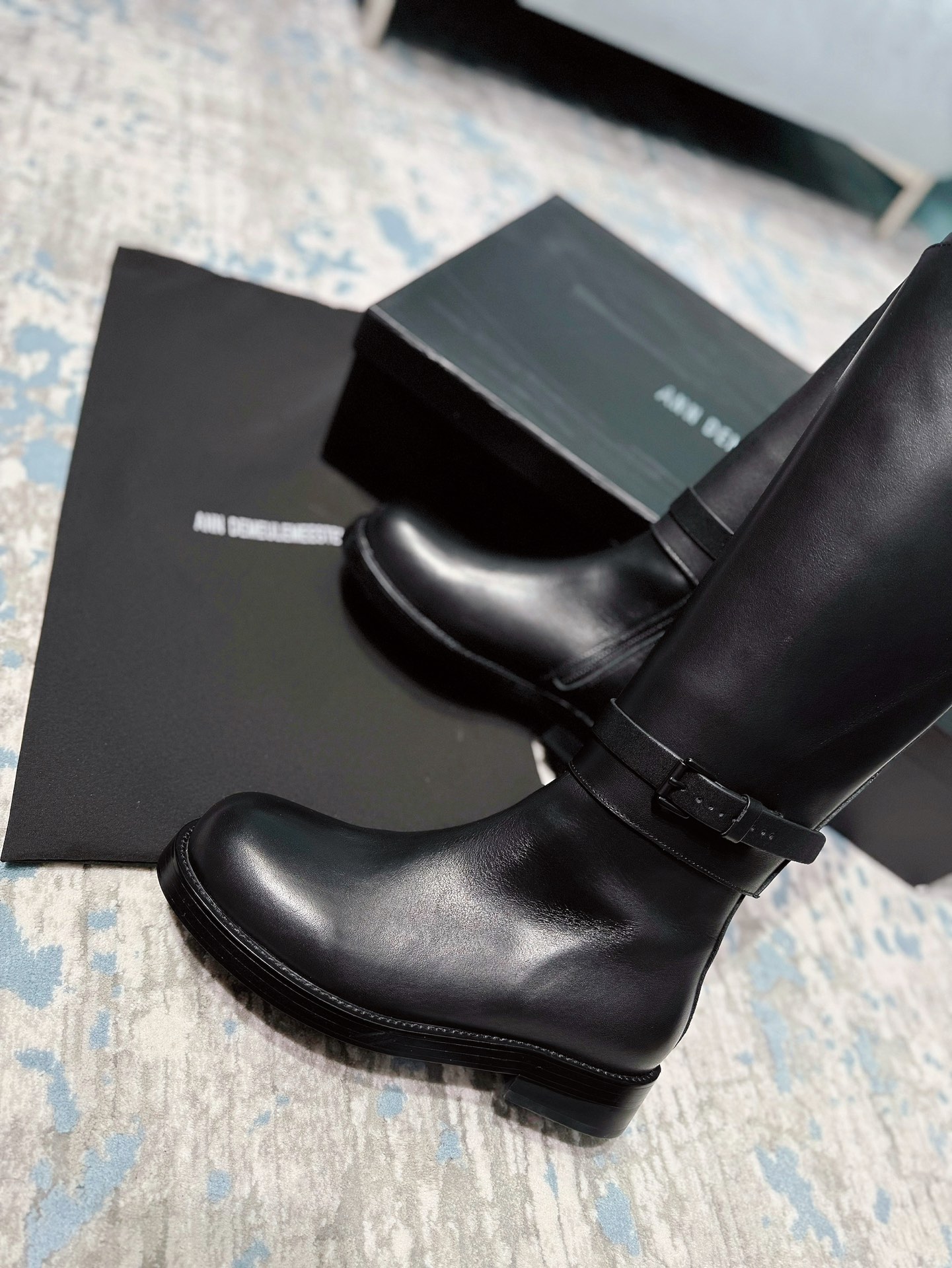24FW Ann Complete New Style: Cattle Skin Shoes with Graceful Design - 图片 9