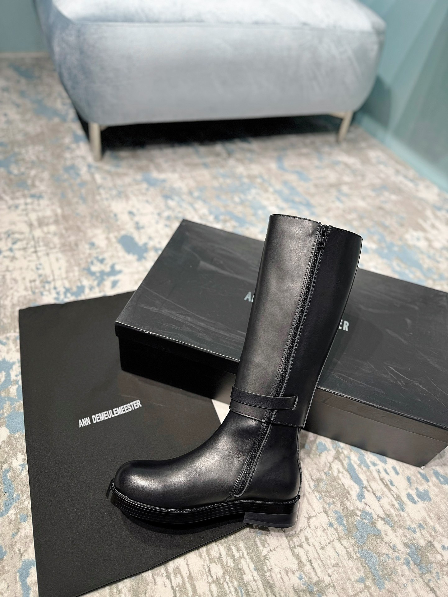24FW Ann Complete New Style: Cattle Skin Shoes with Graceful Design - 图片 7
