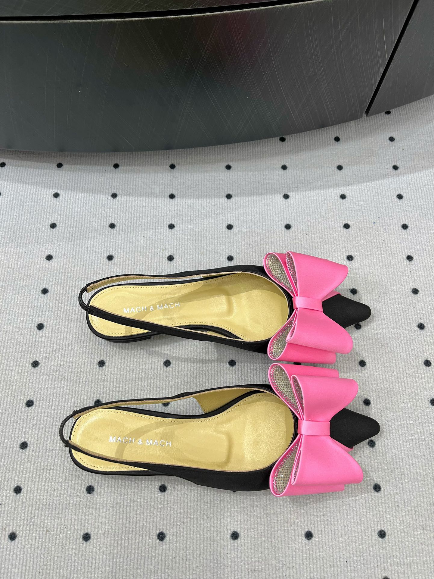 MACH & MACH Women's Slingback Pointed-Toe Flats with Bow Accent 3 i1733295998 9935 0