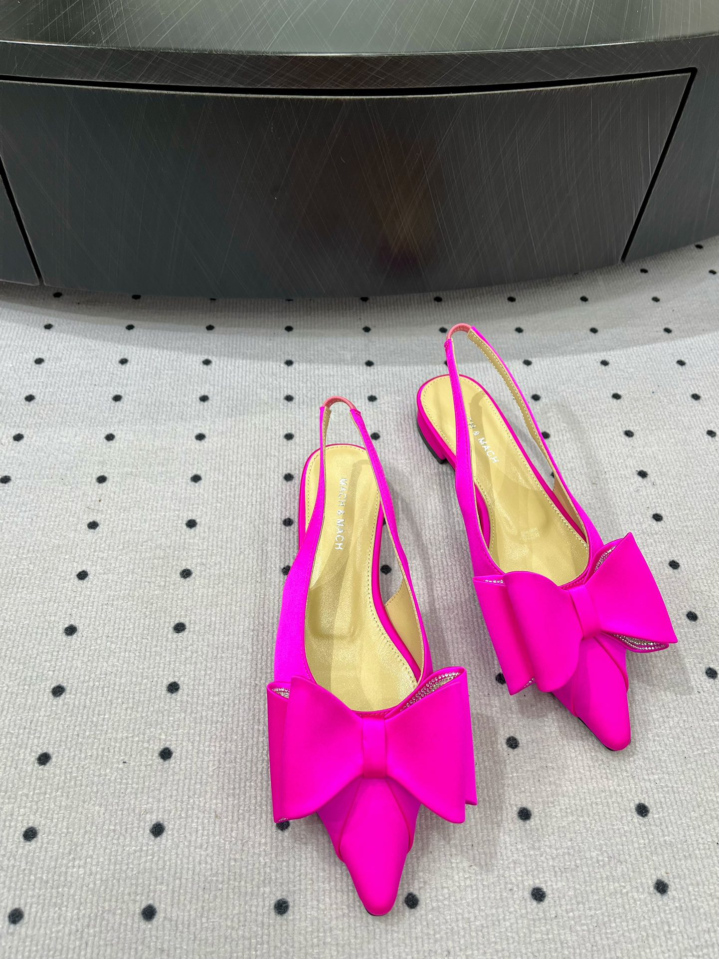 MACH & MACH Women's Pink Silk Slingback Heels with Bow Detail 2 i1733296059 1382 3