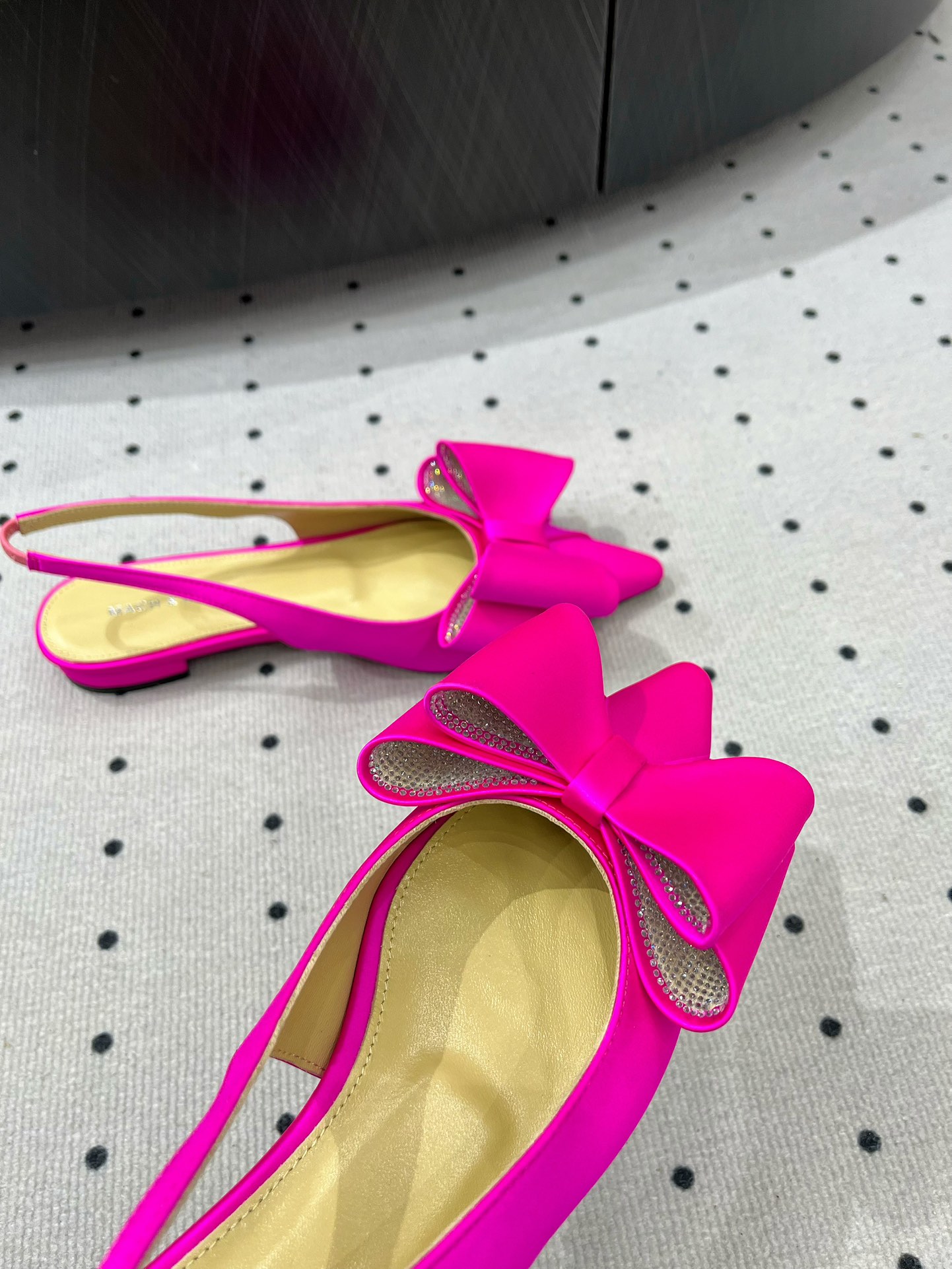 MACH & MACH Women's Pink Silk Slingback Heels with Bow Detail 4 i1733296059 6721 1