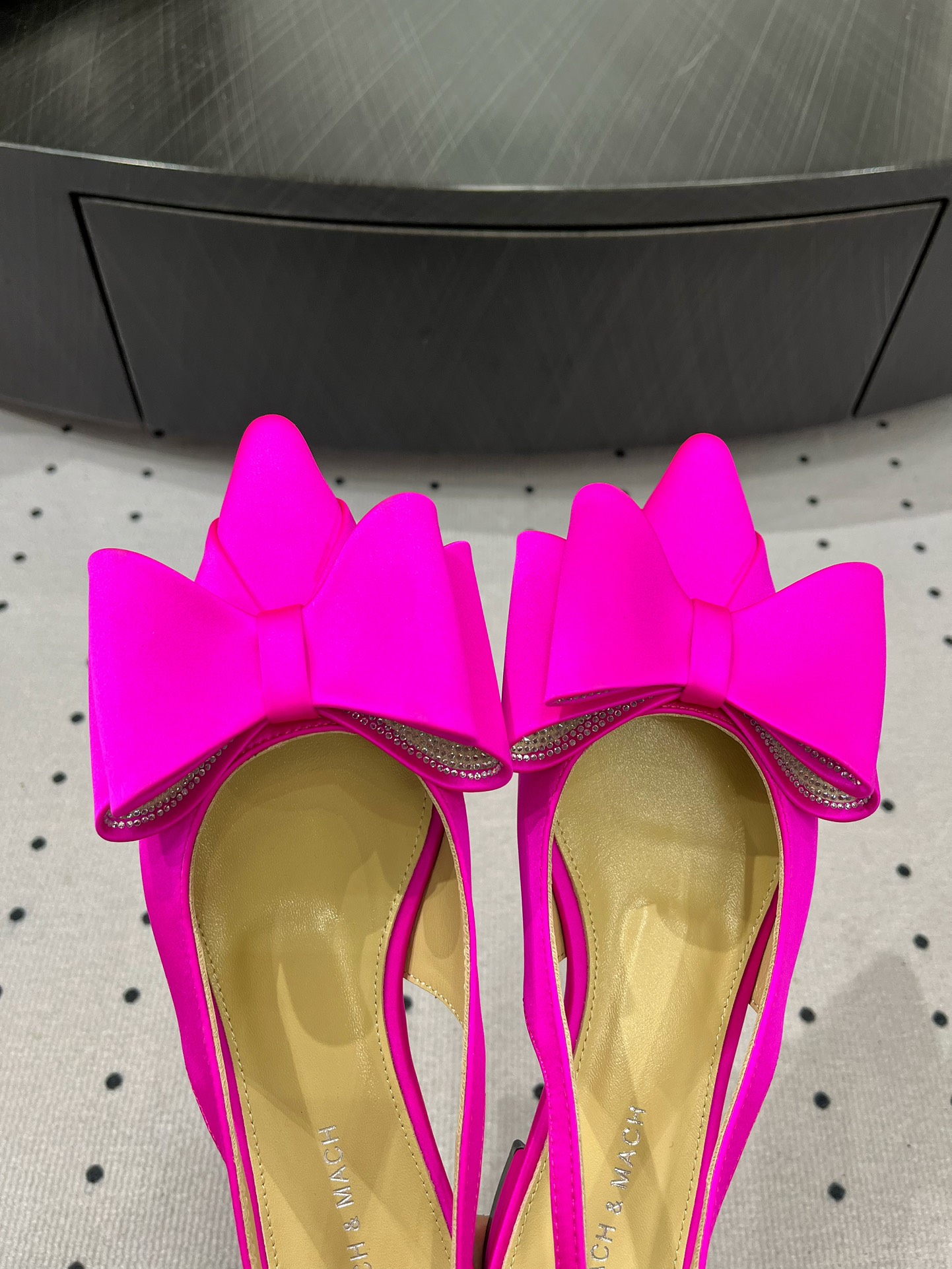 MACH & MACH Women's Pink Silk Slingback Heels with Bow Detail 10 i1733296059 7290 5