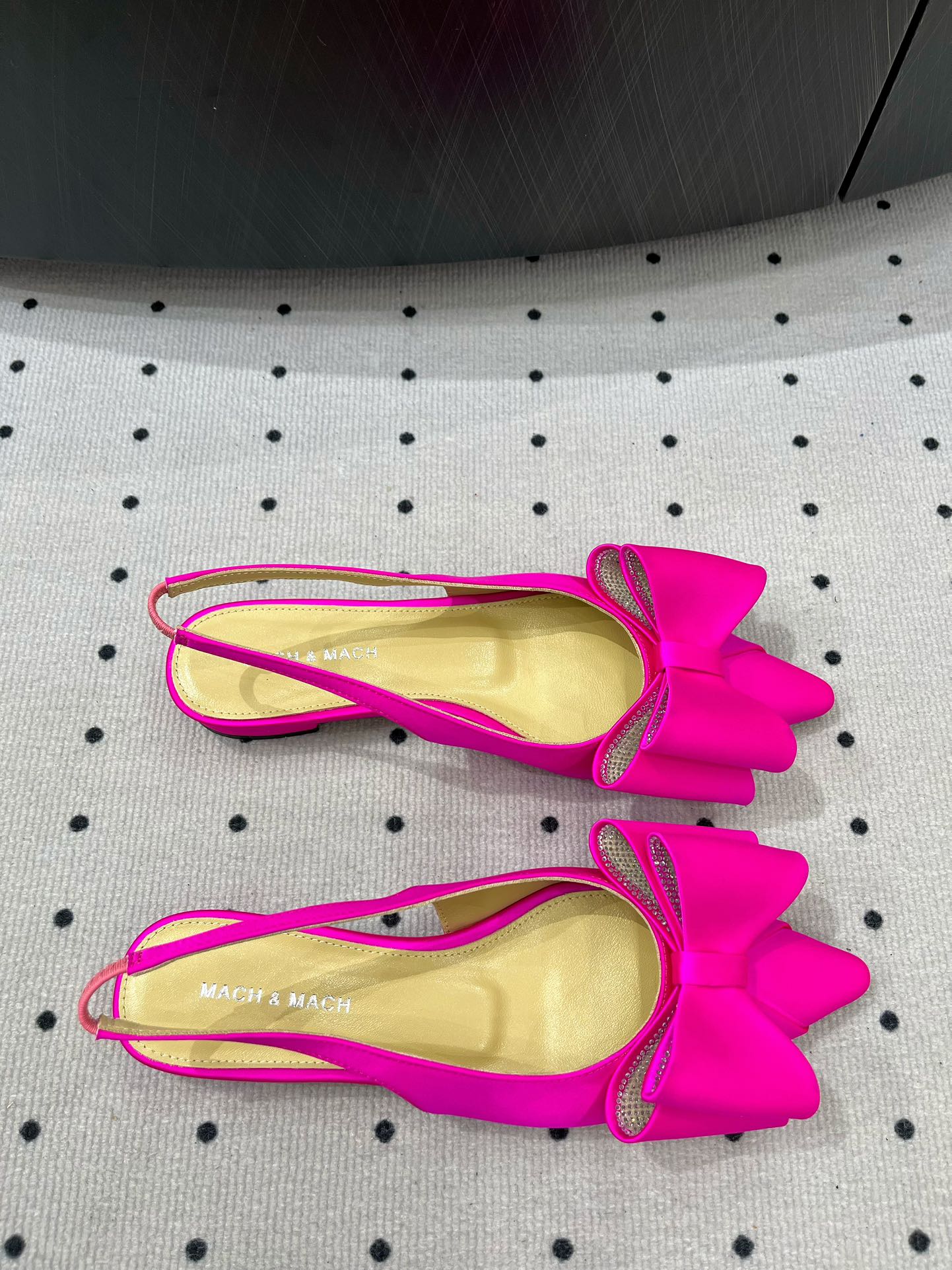 MACH & MACH Women's Pink Silk Slingback Heels with Bow Detail 3 i1733296059 9826 7