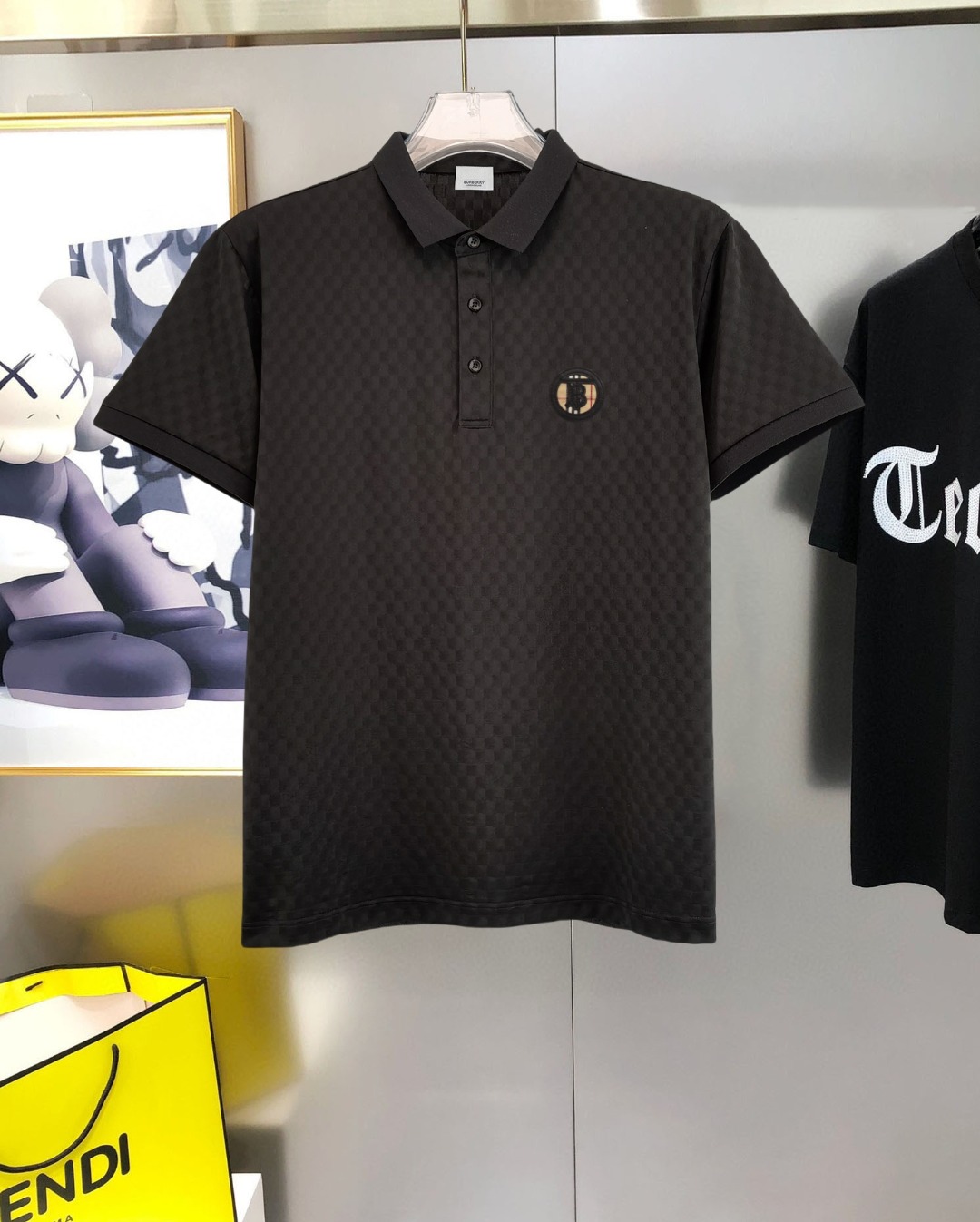 P115 La nueva camiseta polo de manga corta de jacquard con solapa única original para hombre de primavera y verano de B…