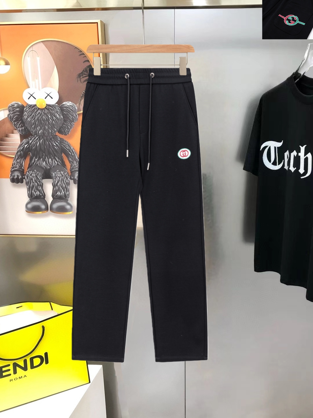 P155 Gucci Gucci nuevo modelo para hombre original pantalones casuales, pantalones de chándal, alta personalización, es…