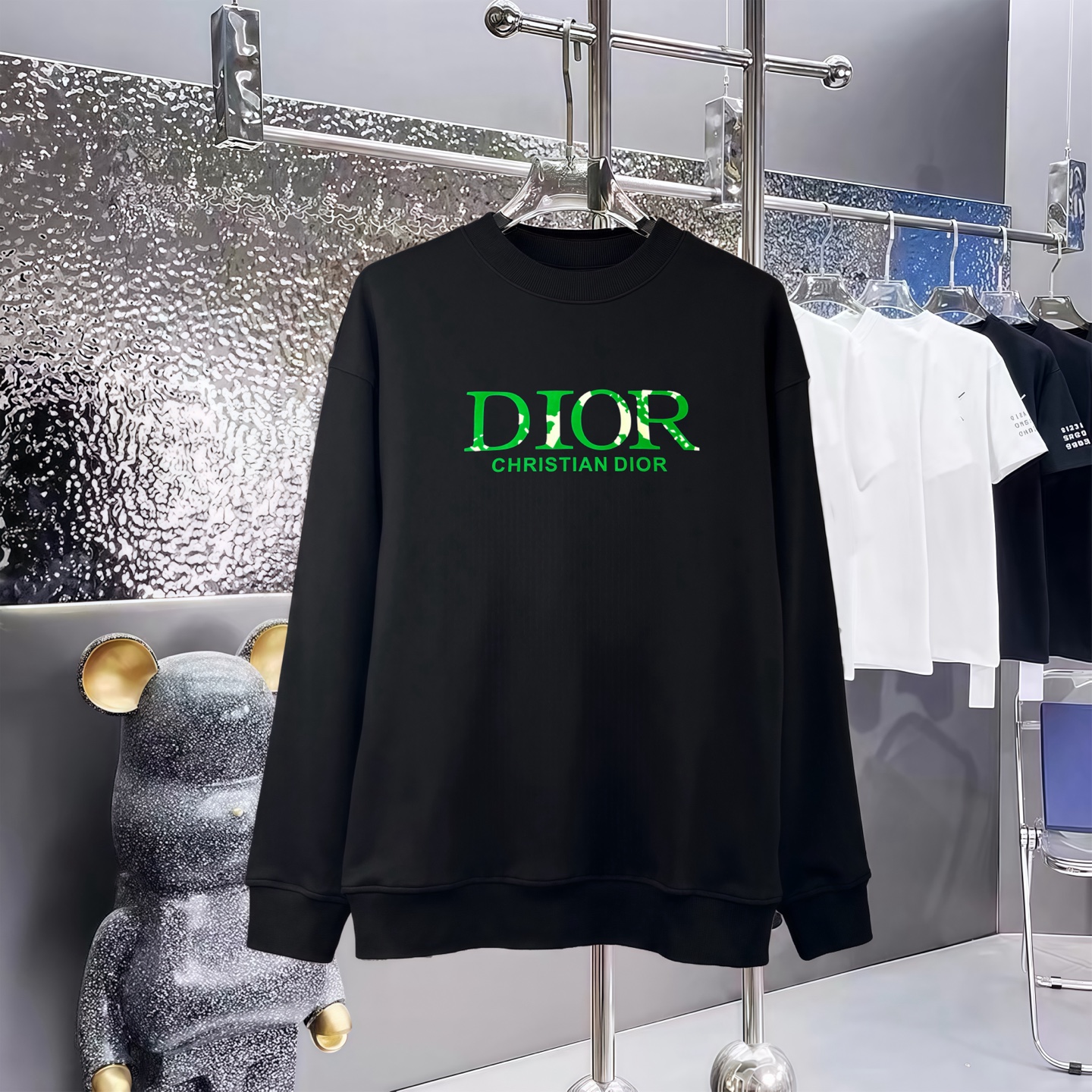 DIOR 迪奥印花圆领毛圈卫衣 男女同款 高級感のあるデザイン