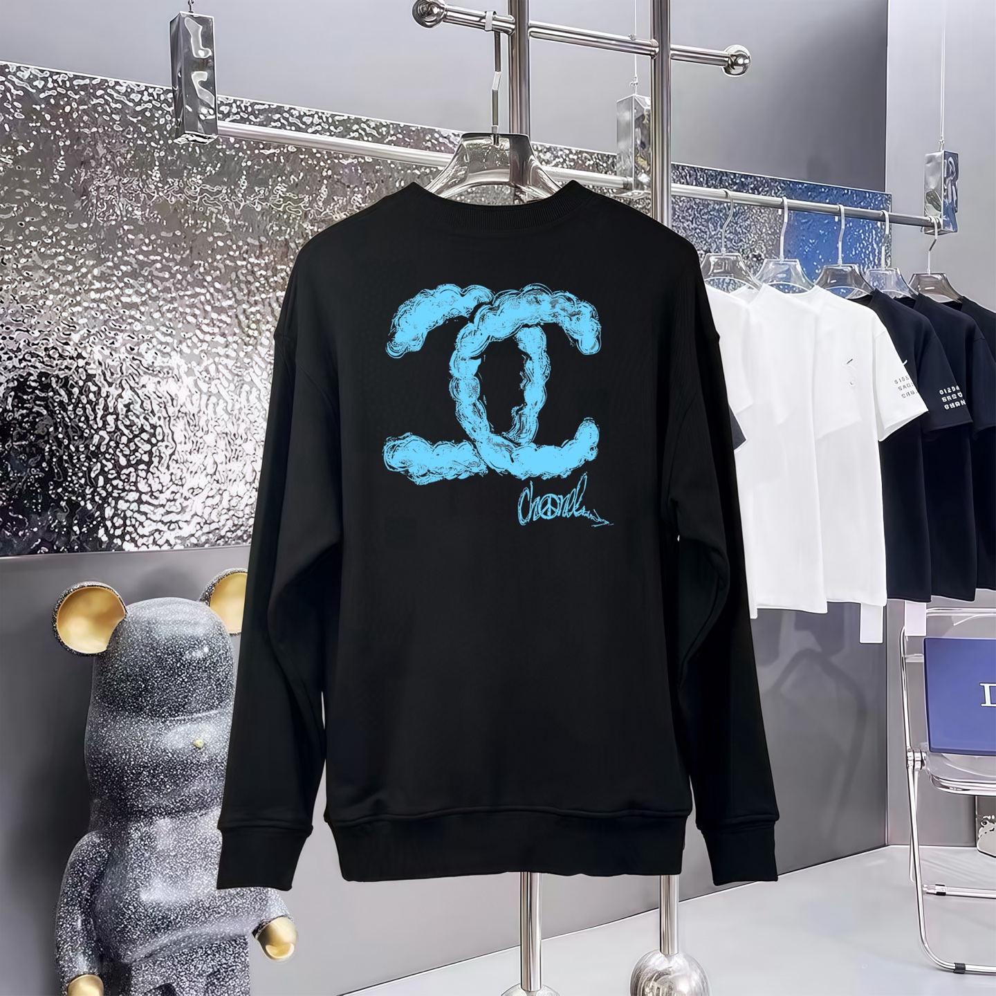 CHANEL 香奈儿 印花純綿ラウンドネック長袖スウェット