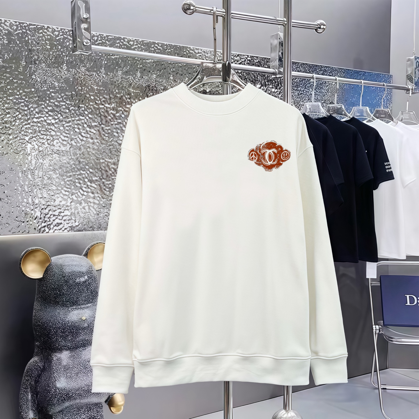 CHANEL 香奈儿印花純棉長袖Tシャツ - 高品質400g純棉素材