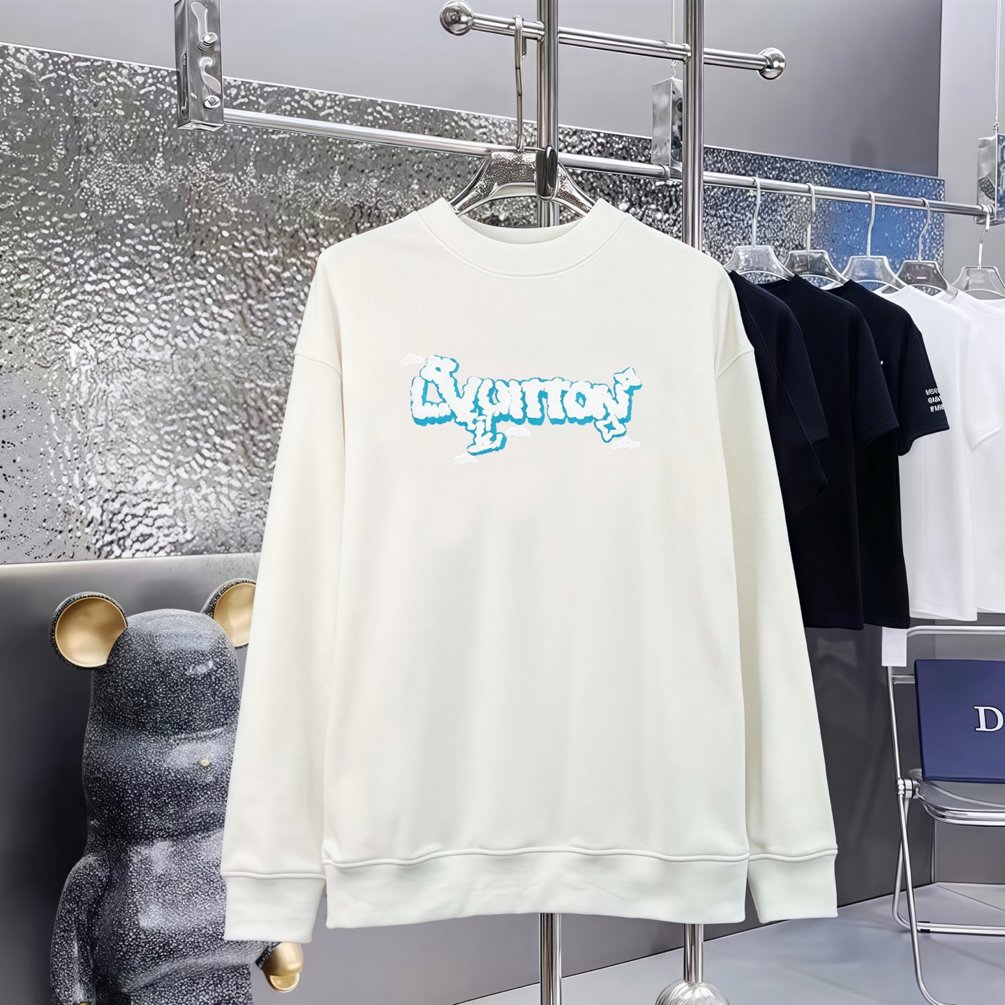 LOUIS VUITTON 路易威登印花丸首毛圈衛衣 男女共用