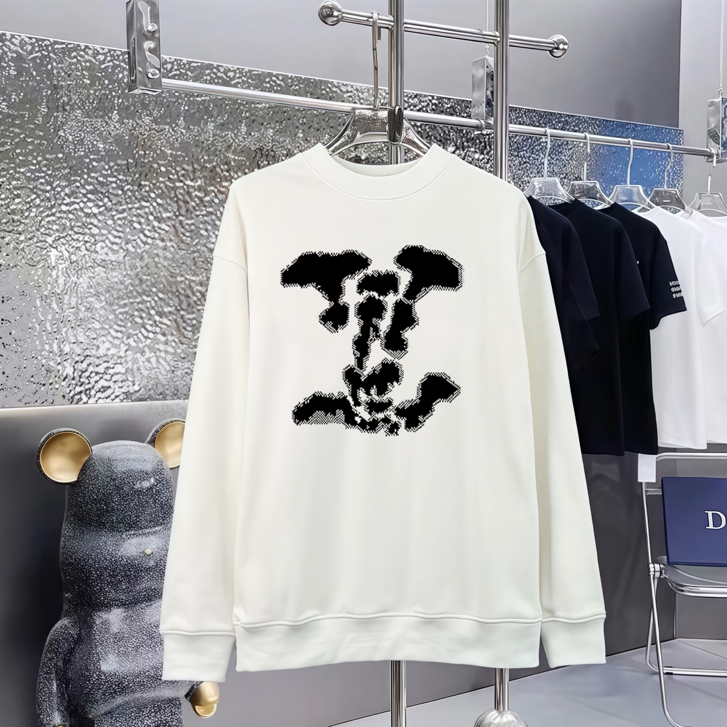 LOUIS VUITTON 路易威登印花丸首毛圈卫衣 男女共用