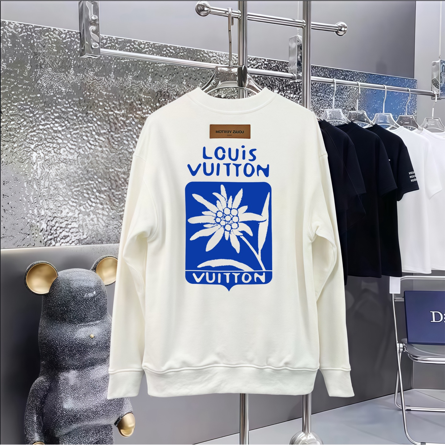 LOUIS VUITTON 路易威登印花円領毛圈衛衣 男女兼用 高品質コットン