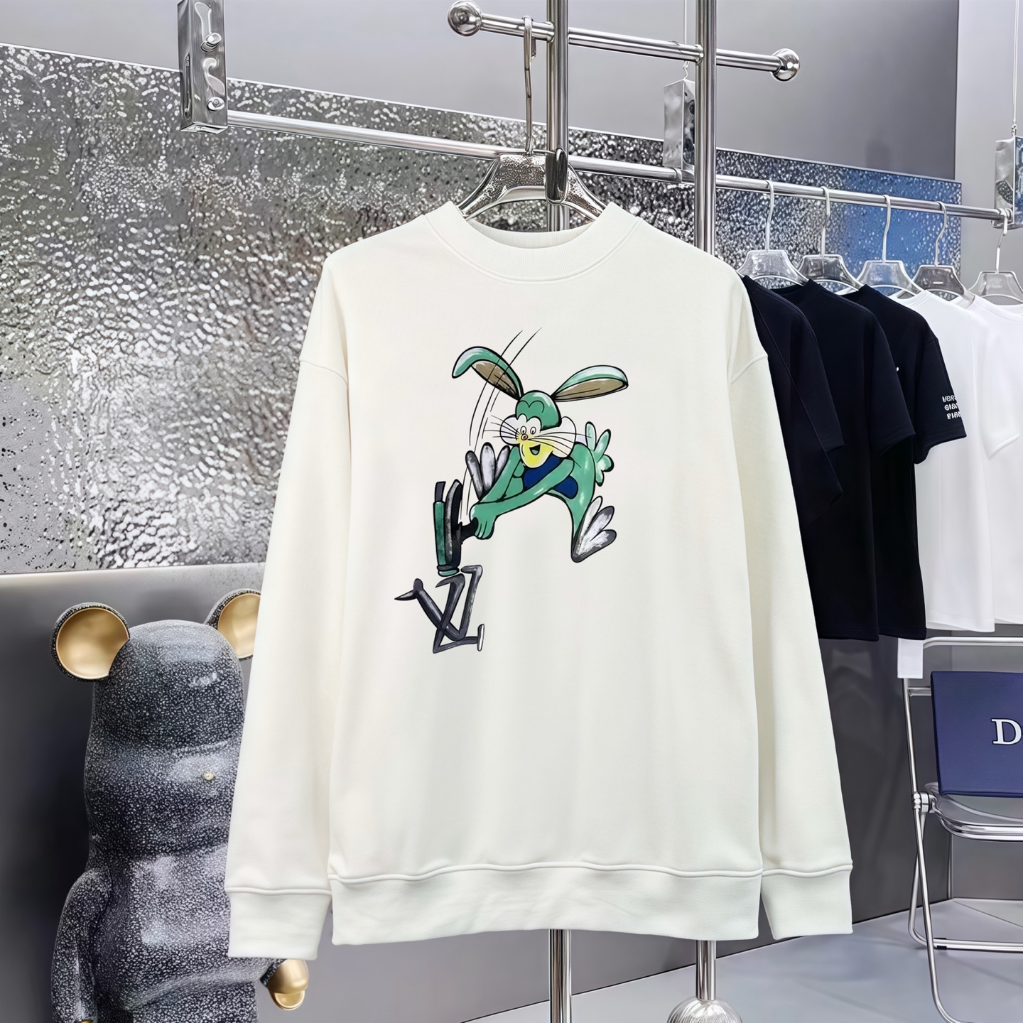 LOUIS VUITTON 路易威登印花丸首毛圈卫衣 男女共用