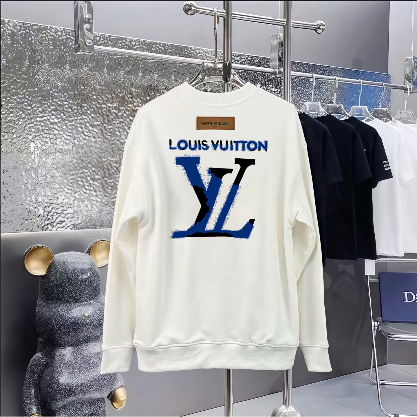 LOUIS VUITTON 路易威登印花丸首毛圈卫衣 男女共用